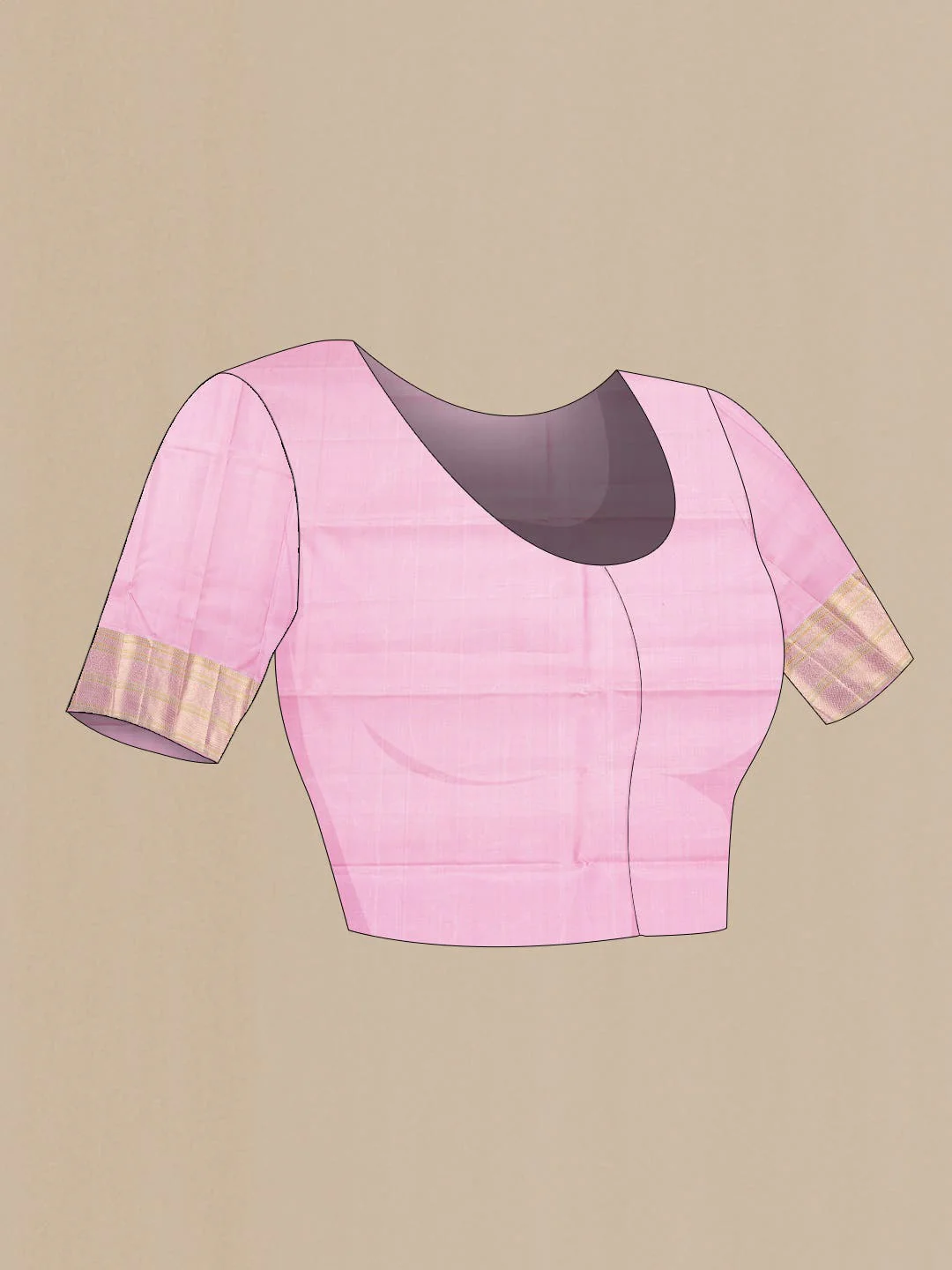 Pure Silk Pure Zari Dark Pink Dual Tone Kanchipuram Saree - Image 7
