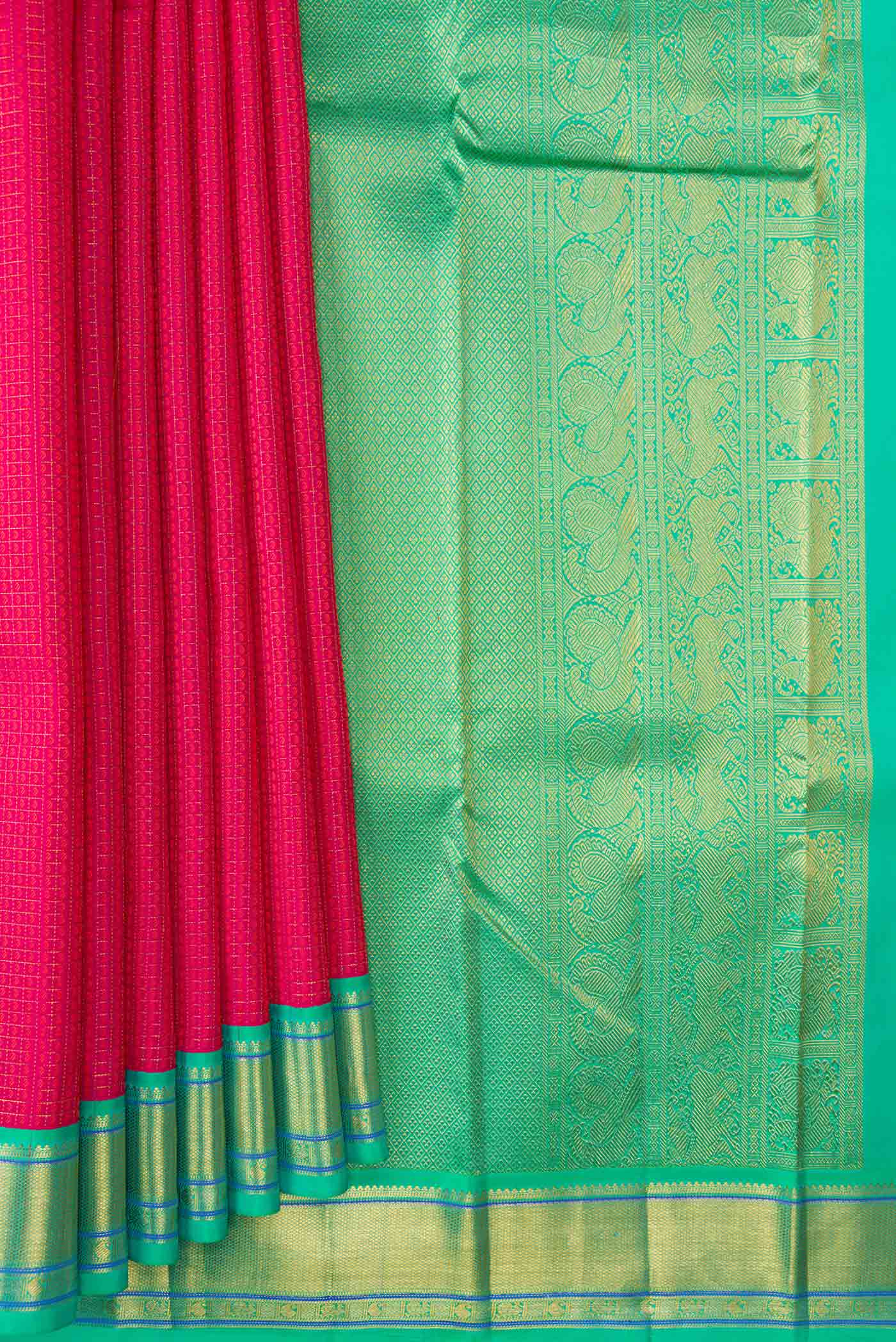 Pink Kanjivaram Silk Saree - Image 4