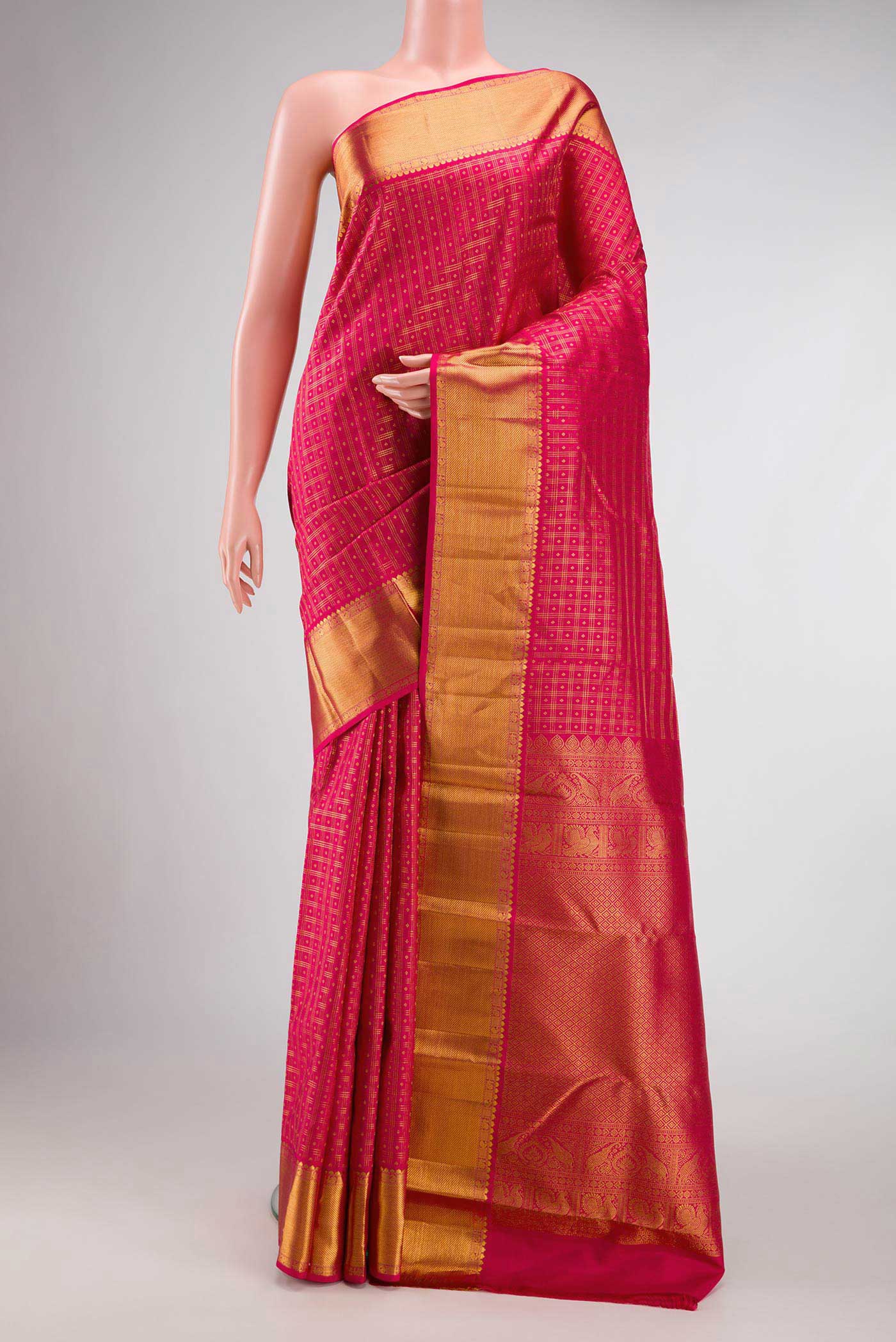 Pink Kanjivaram Silk Saree