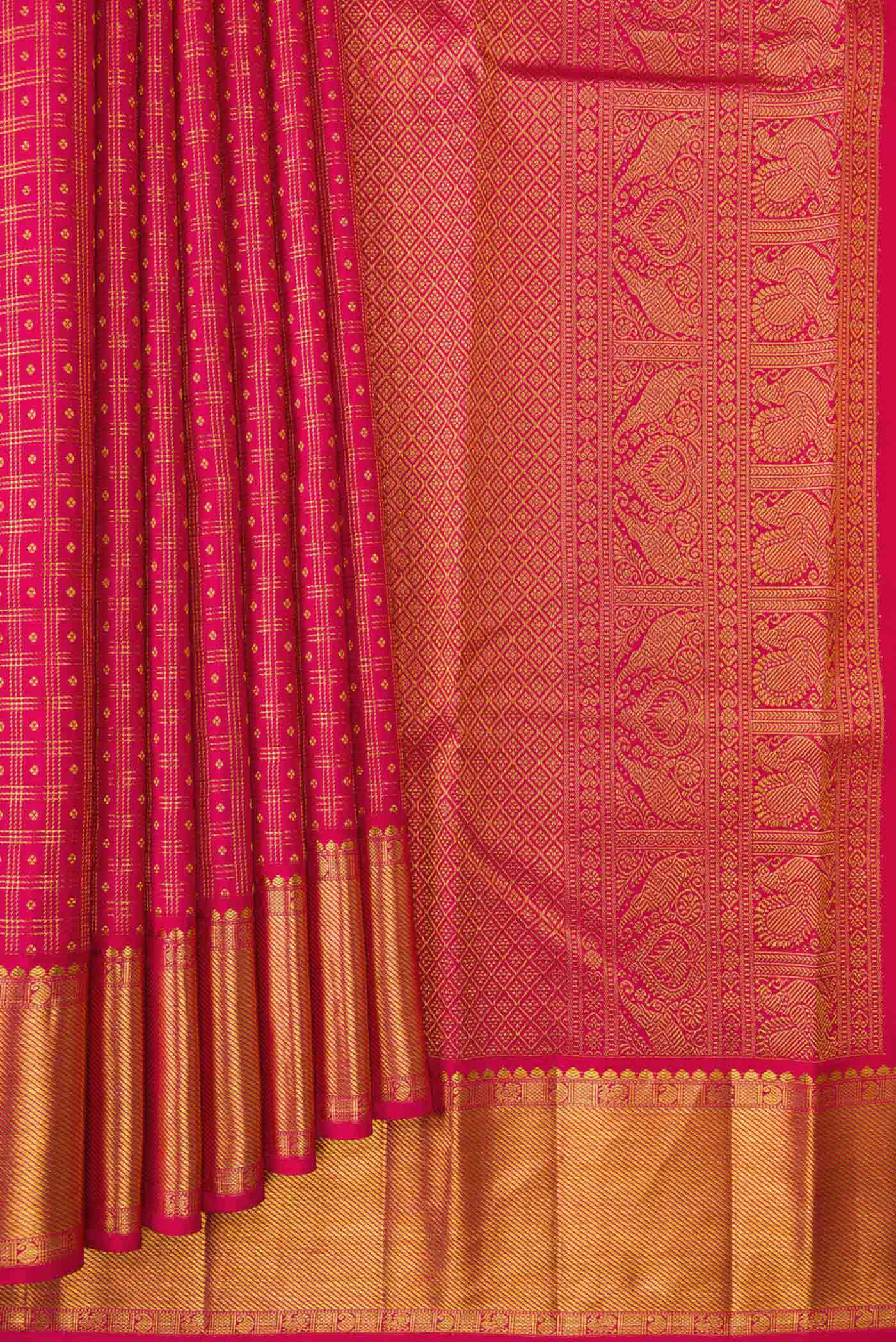 Pink Kanjivaram Silk Saree - Image 4