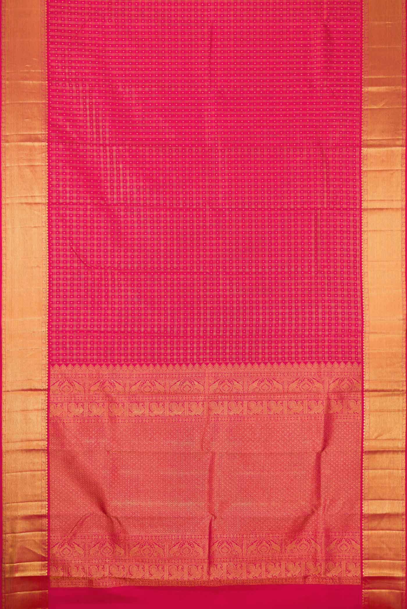 Pink Kanjivaram Silk Saree - Image 6