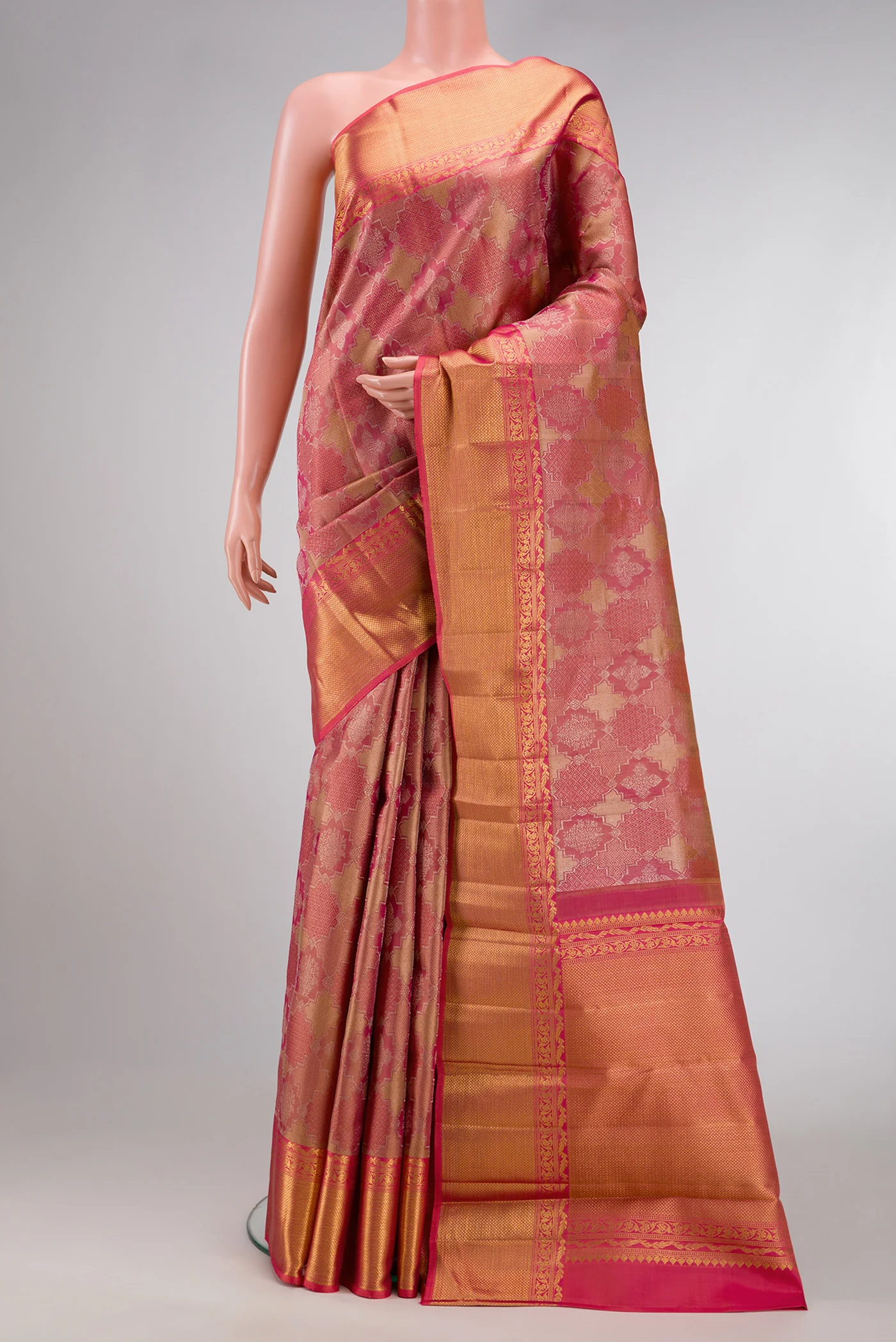 Pink Kanjivaram Silk Saree