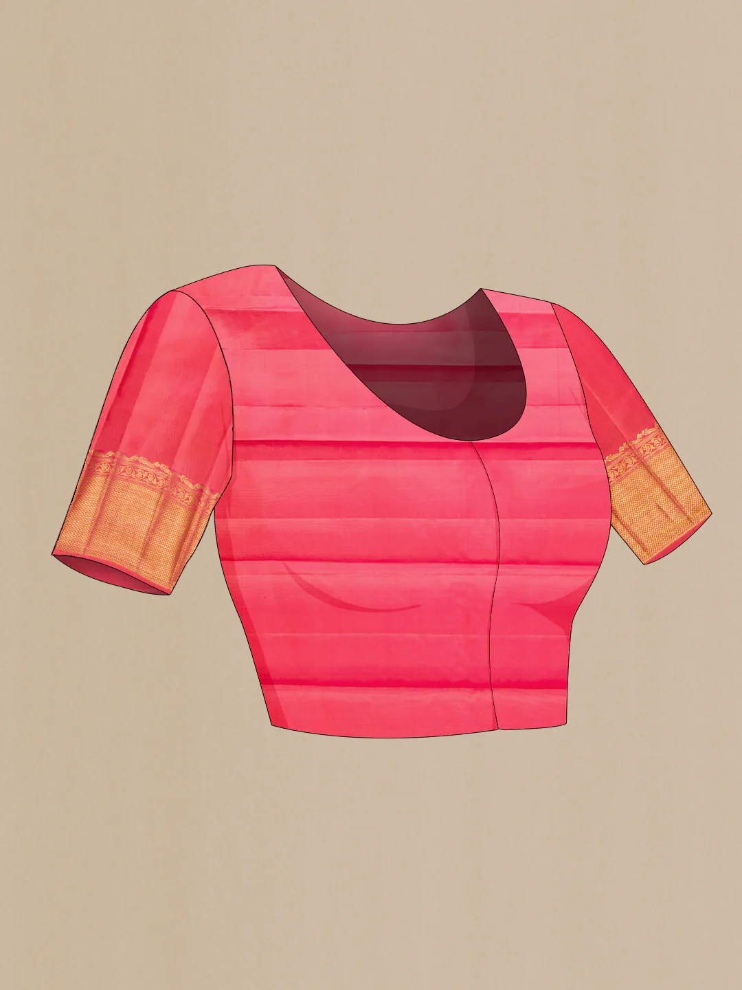 Pink Kanjivaram Silk Saree - Image 5
