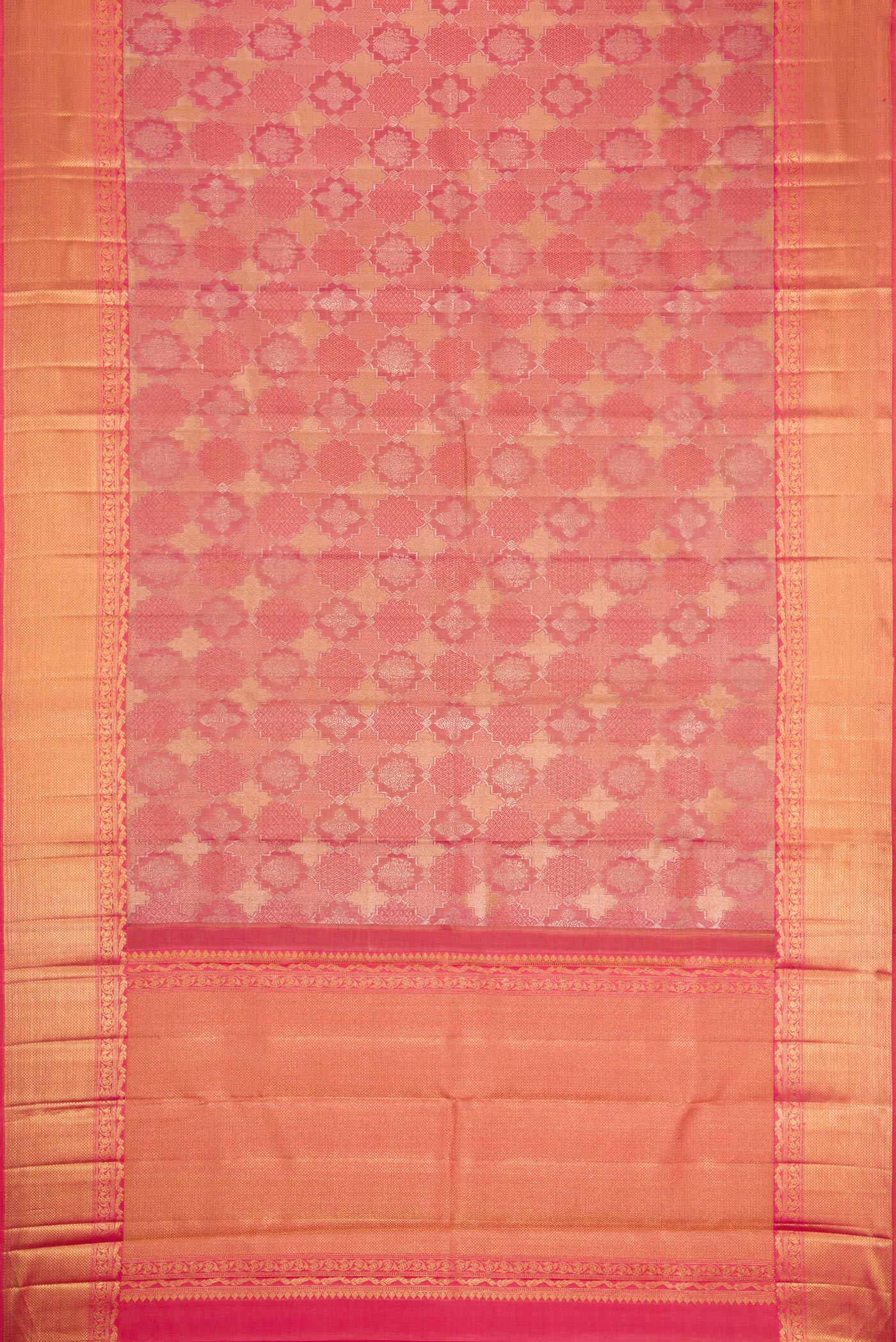 Pink Kanjivaram Silk Saree - Image 6
