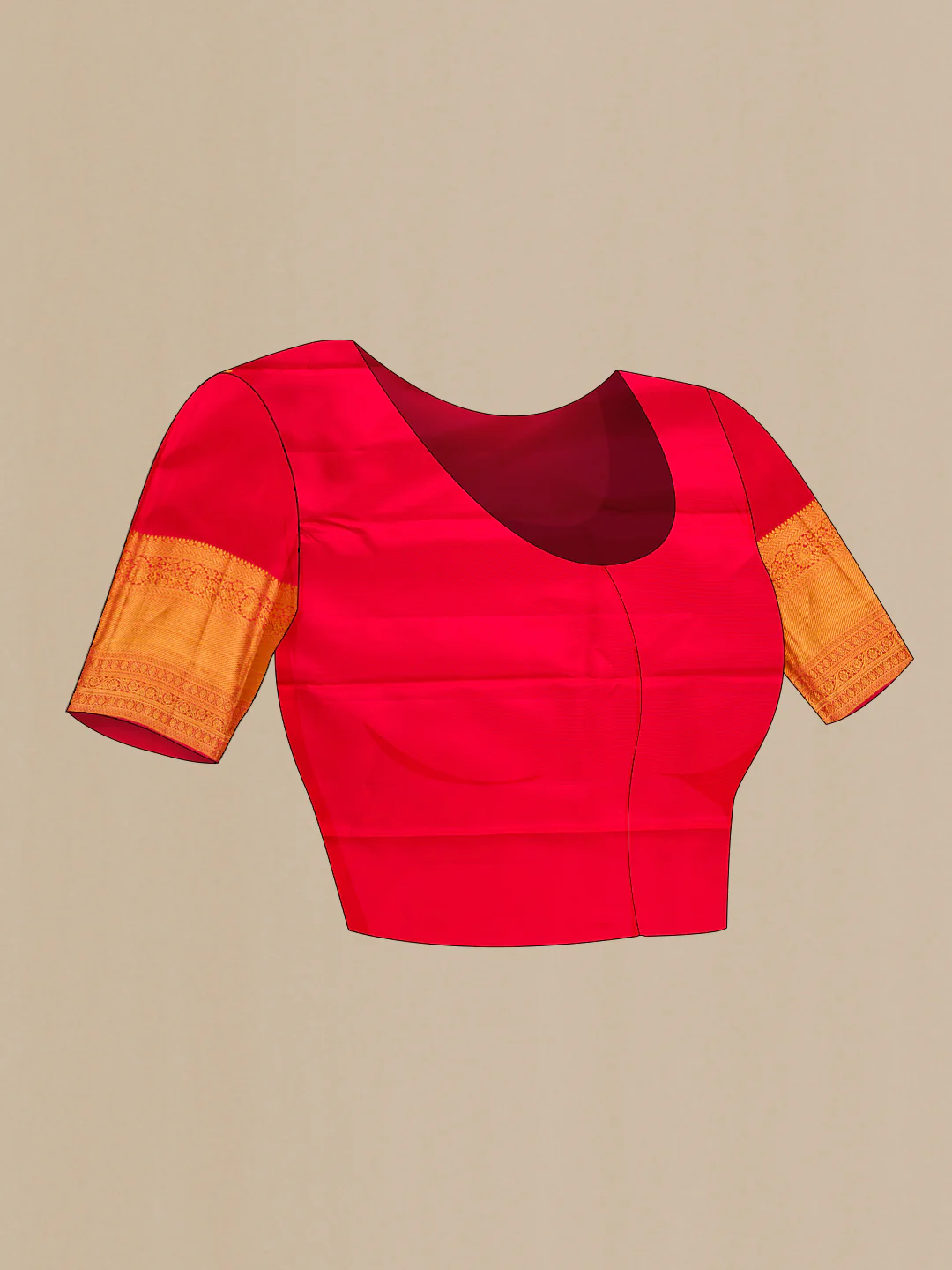 Red Kanjivaram Silk Saree - Image 5