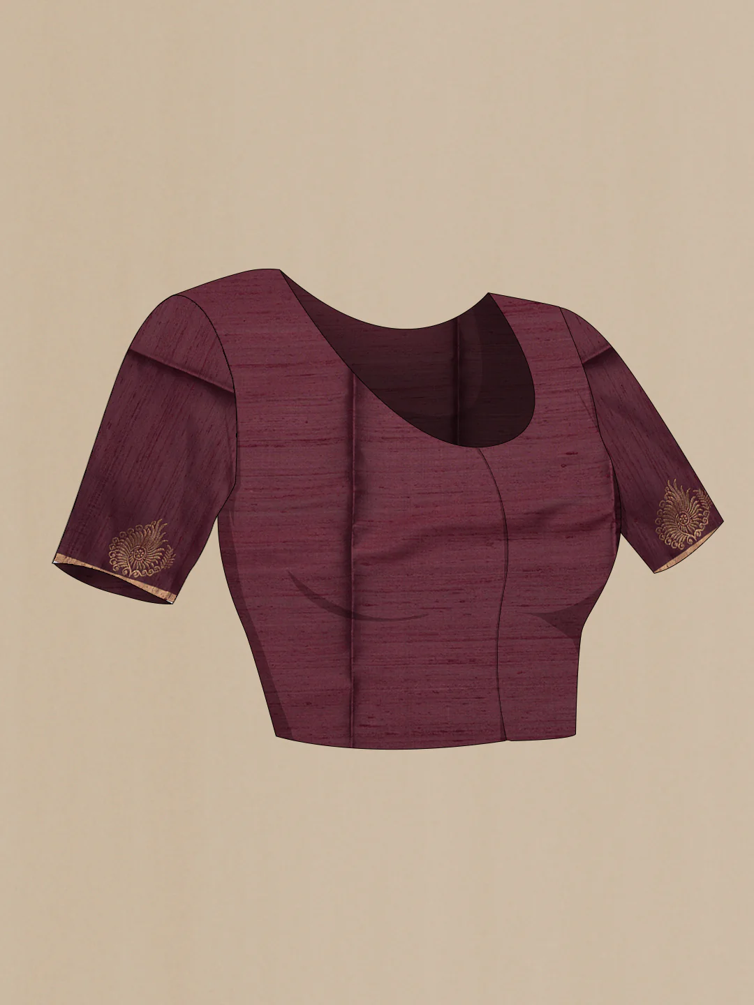 Rani Pink Raw Silk Saree - Image 4