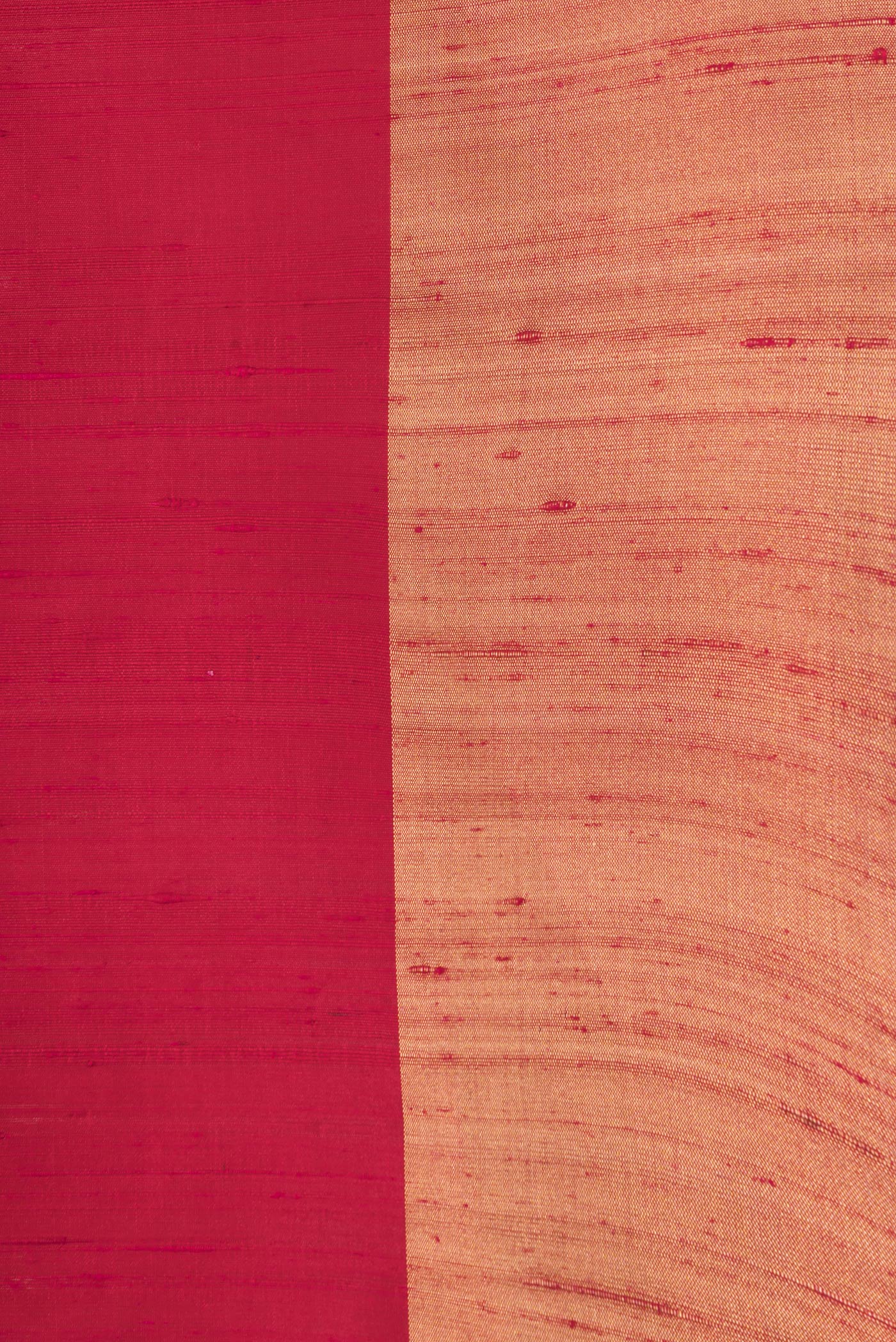 Deep Red Raw Silk Saree - Image 3