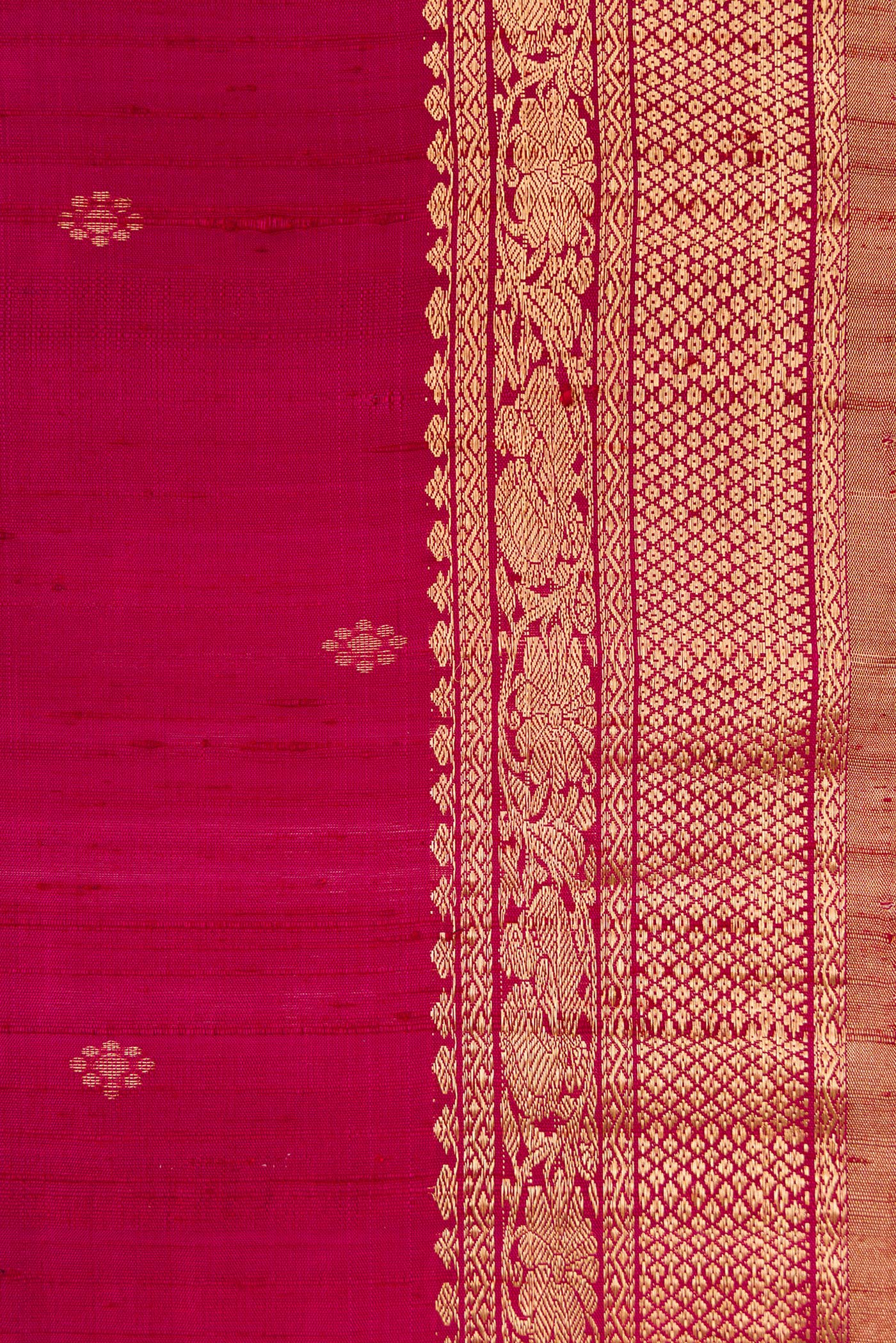 Pink Raw Silk Saree - Image 3
