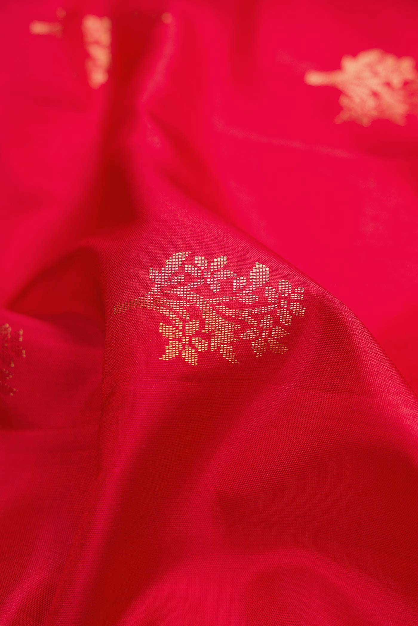 Dark Pink Dual Tone Soft Silk Saree - Image 3