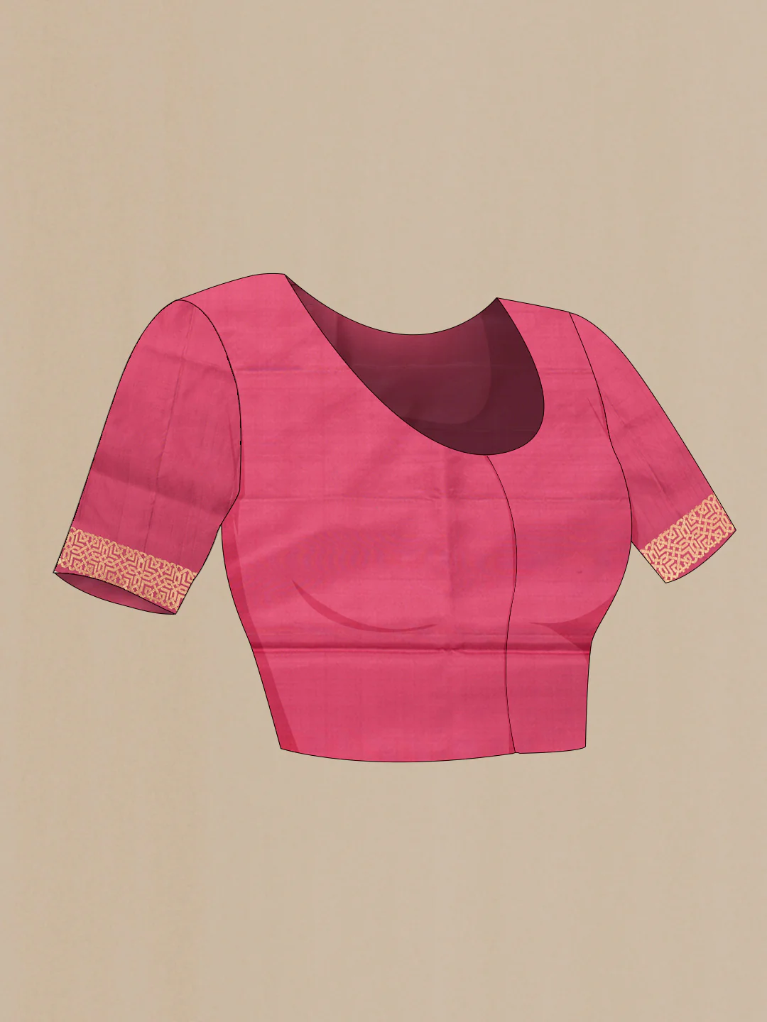 Maroon Soft Silk Saree - Image 5