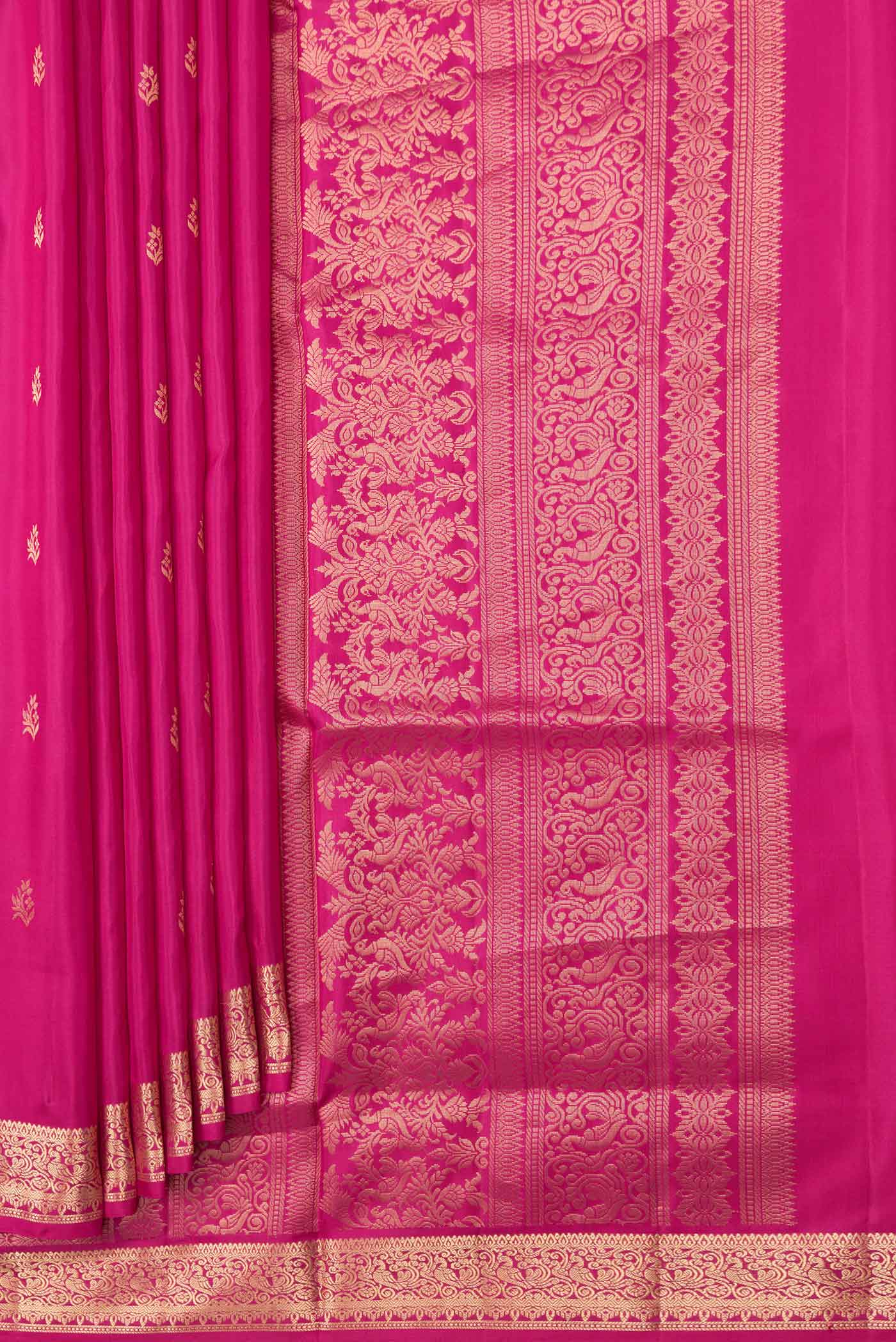Dark Pink Soft Silk Saree - Image 4