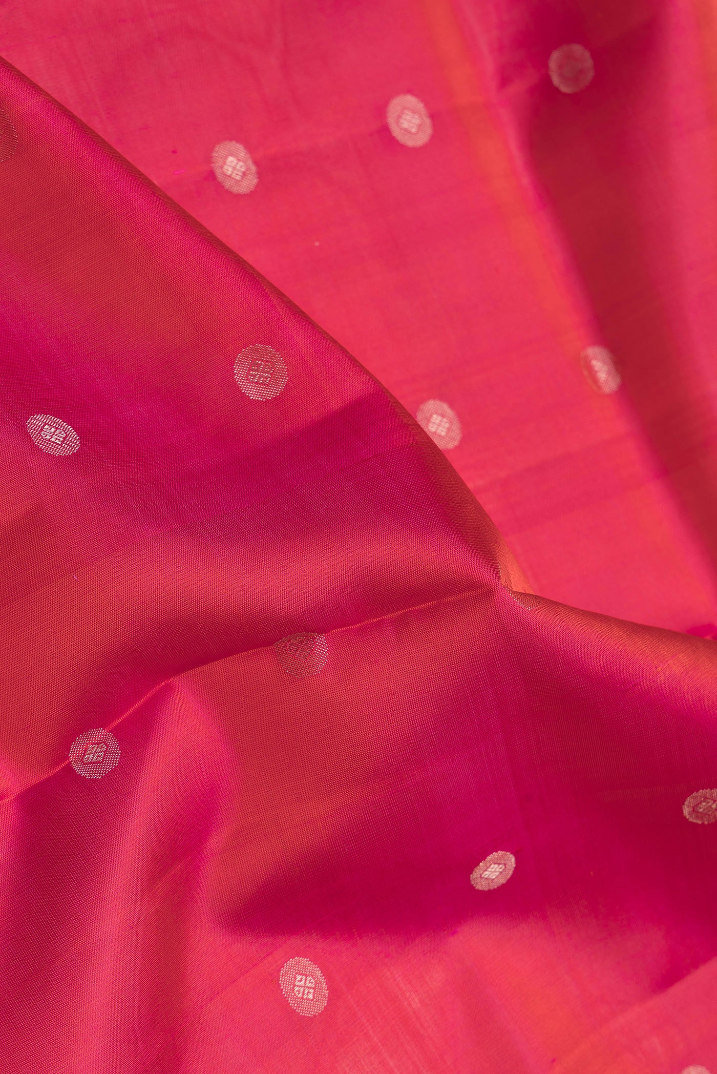 Dark Pink Dual Tone Soft Silk Saree - Image 2