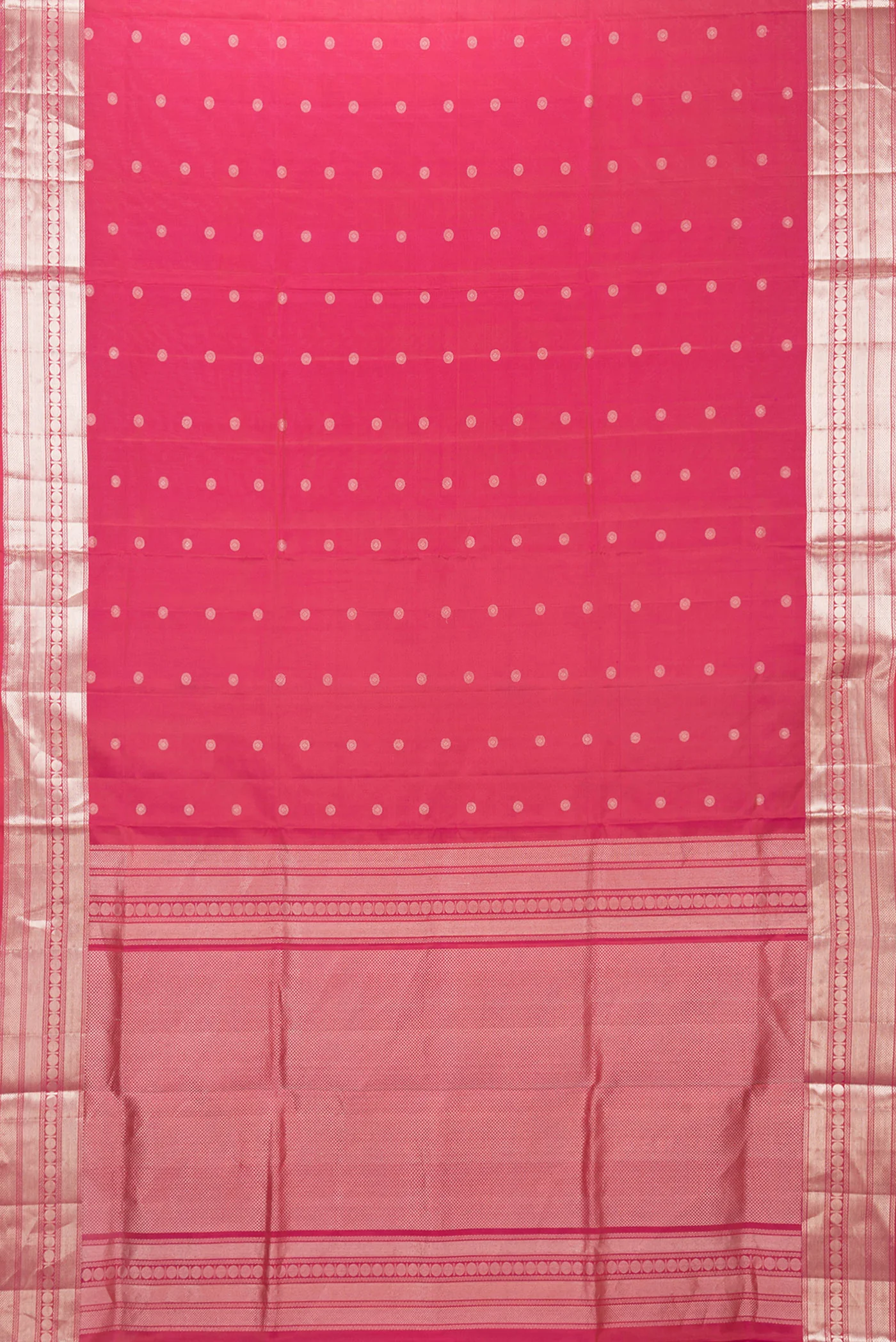 Dark Pink Dual Tone Soft Silk Saree - Image 6