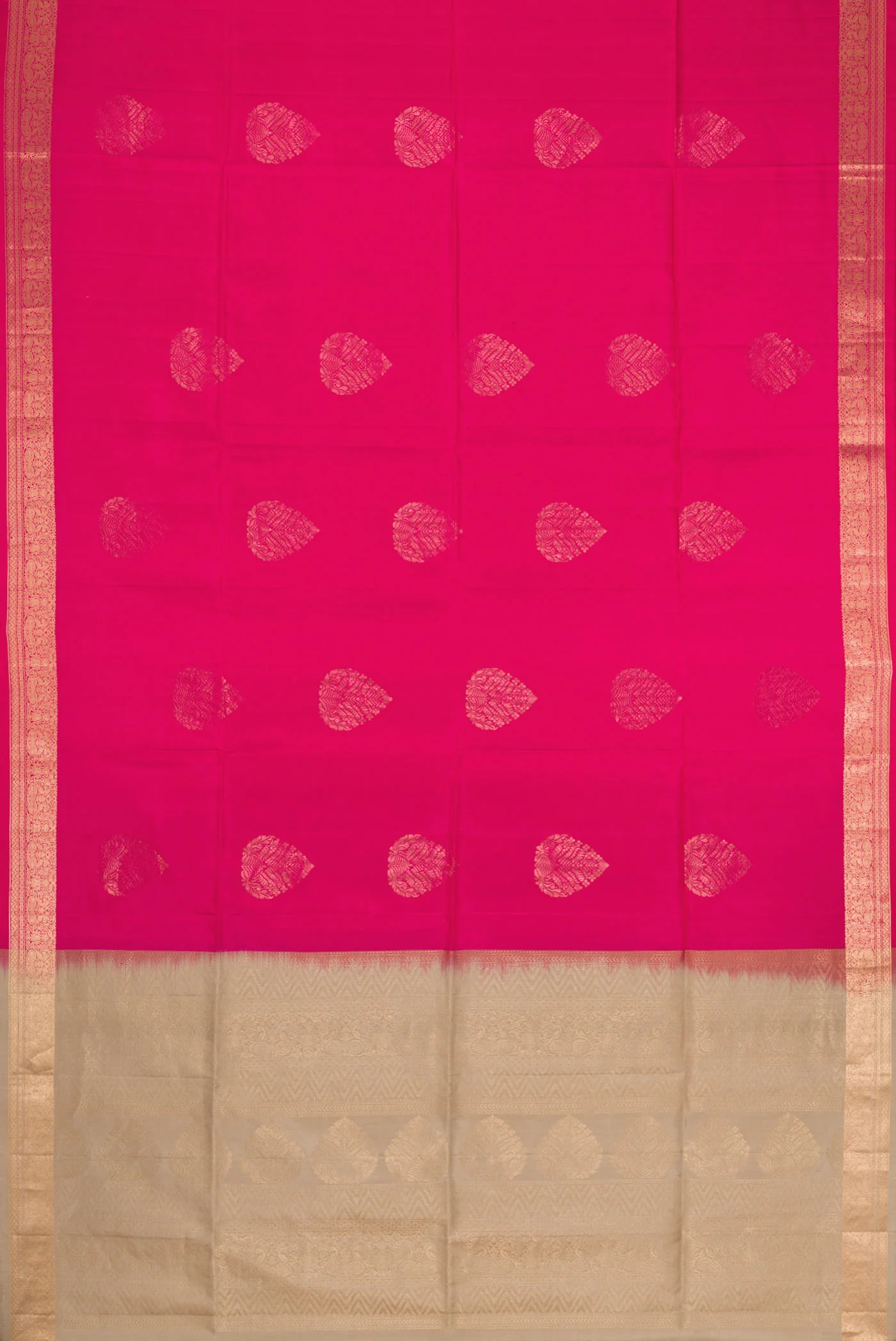 Dark Pink Dual Tone Soft Silk Saree - Image 6