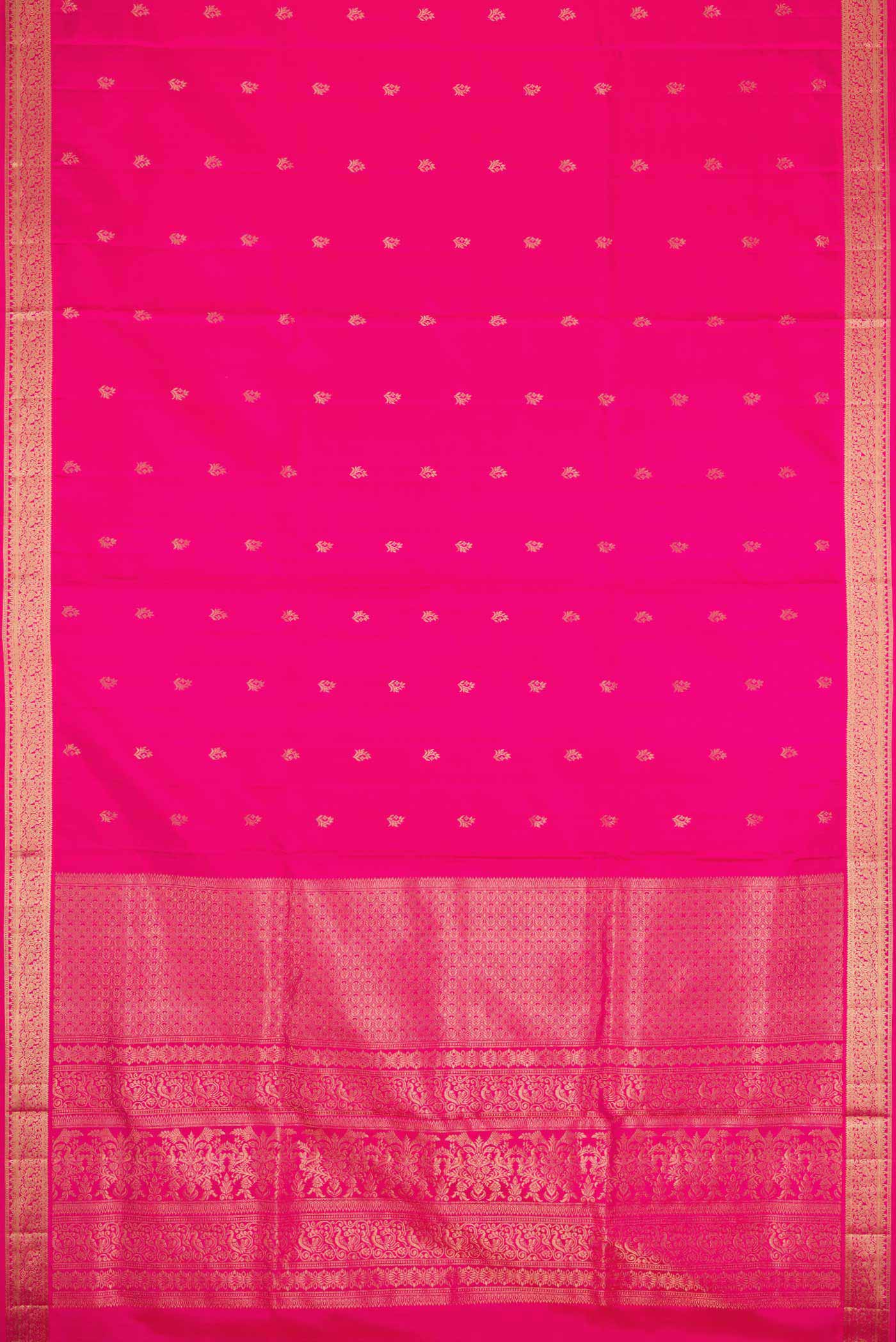 Dark Pink Dual Tone Soft Silk Saree - Image 6