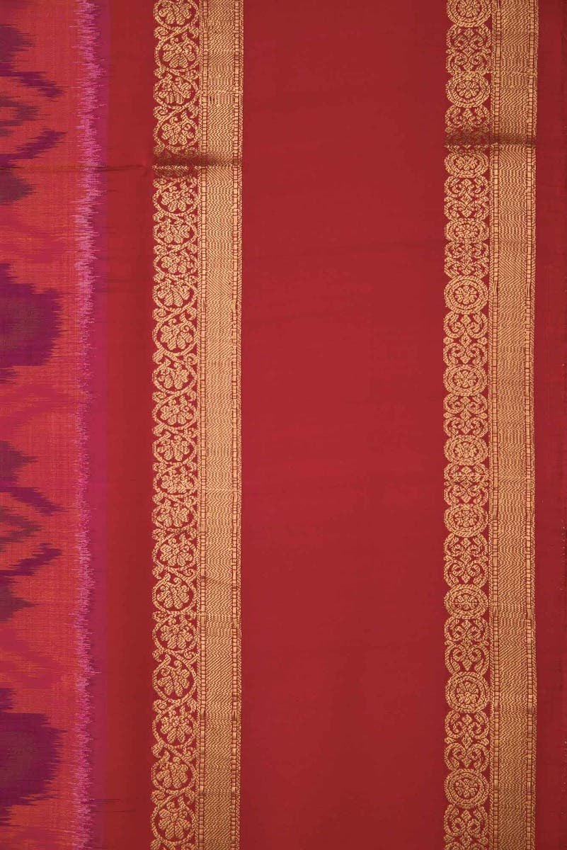 Rust Soft Silk Saree - Image 4