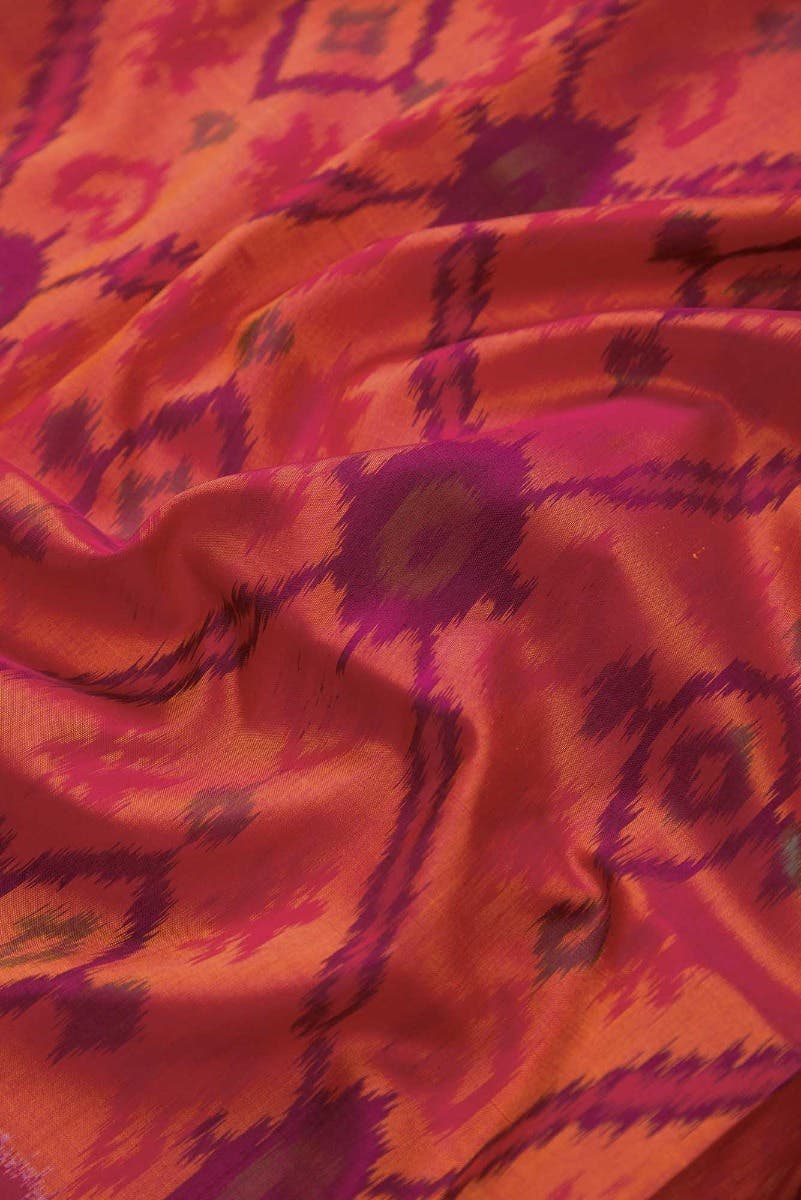 Rust Soft Silk Saree - Image 5