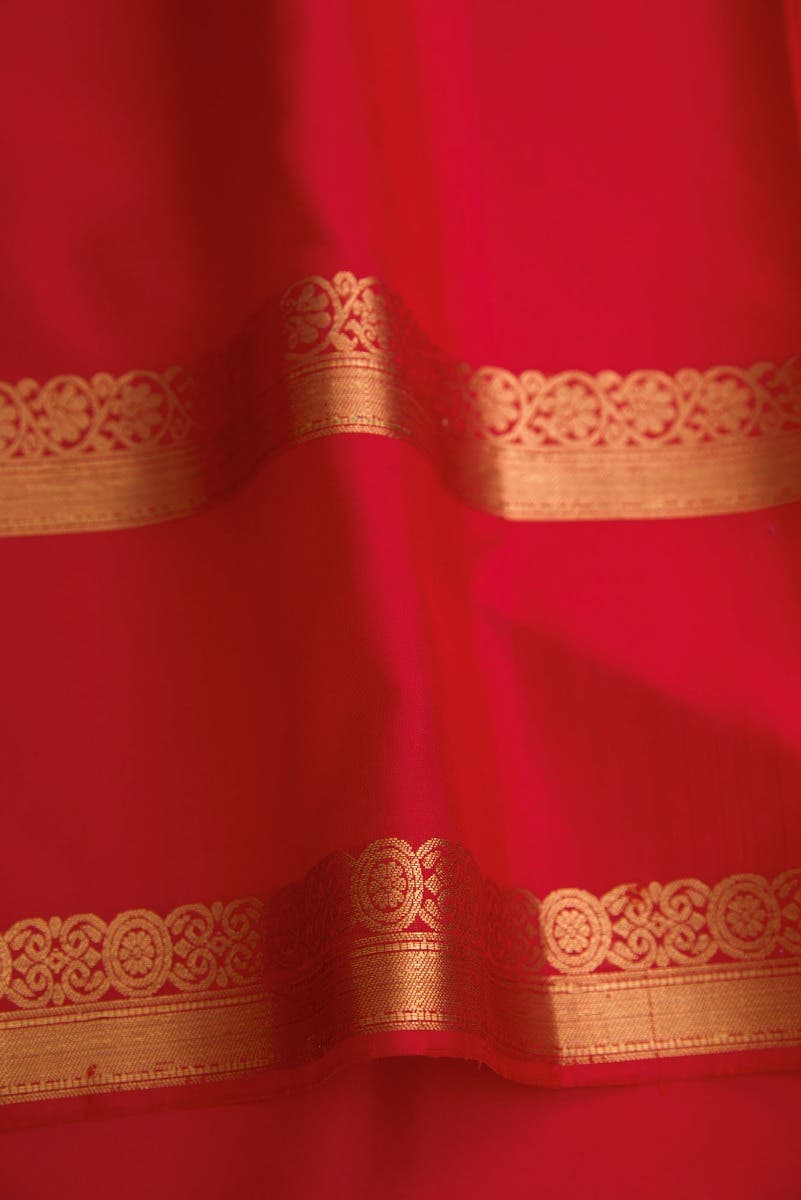 Rust Soft Silk Saree - Image 6