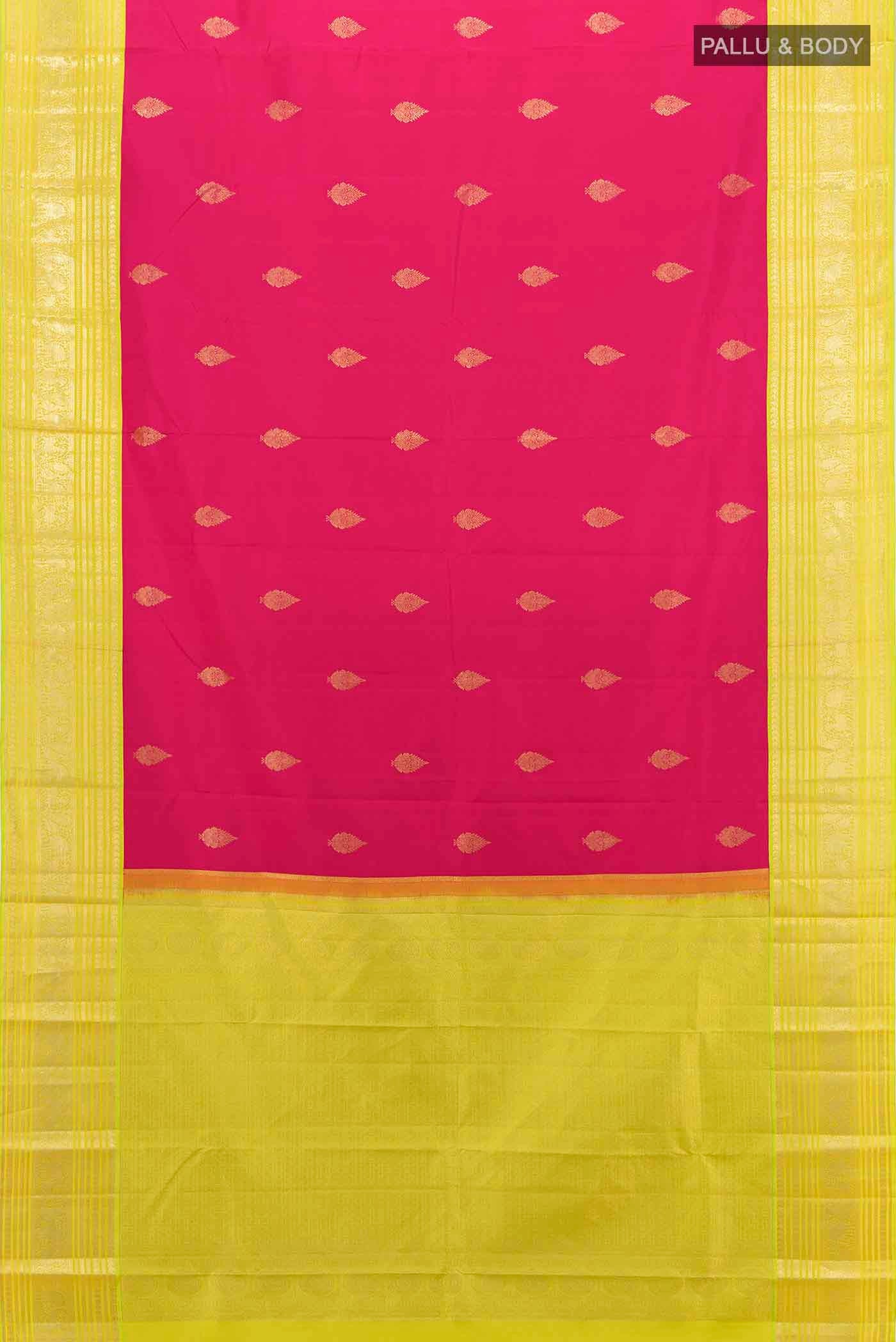 Dark Pink Kanchipuram Silk Saree - Image 5