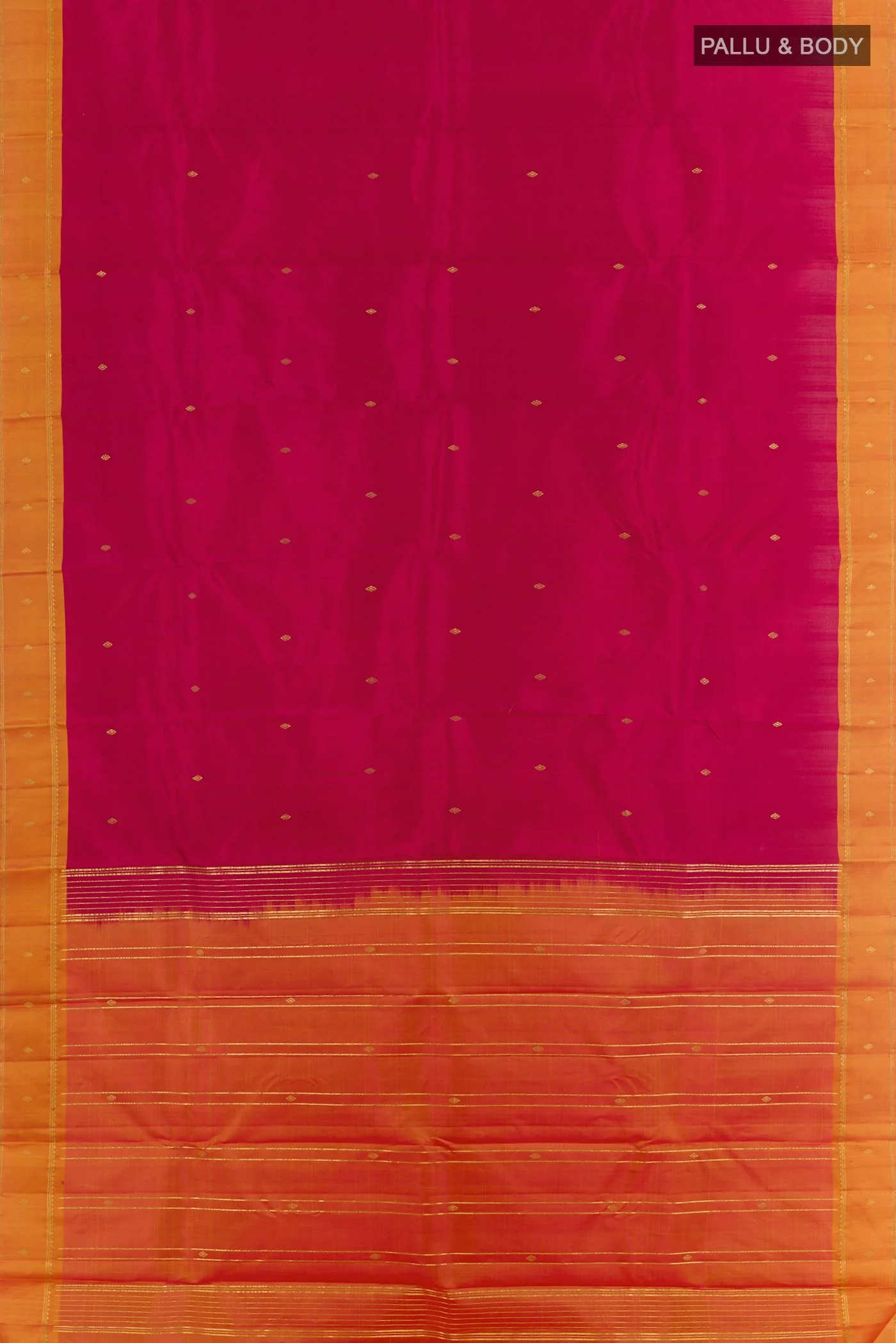 Dark Pink Kanchipuram Silk Saree - Image 3