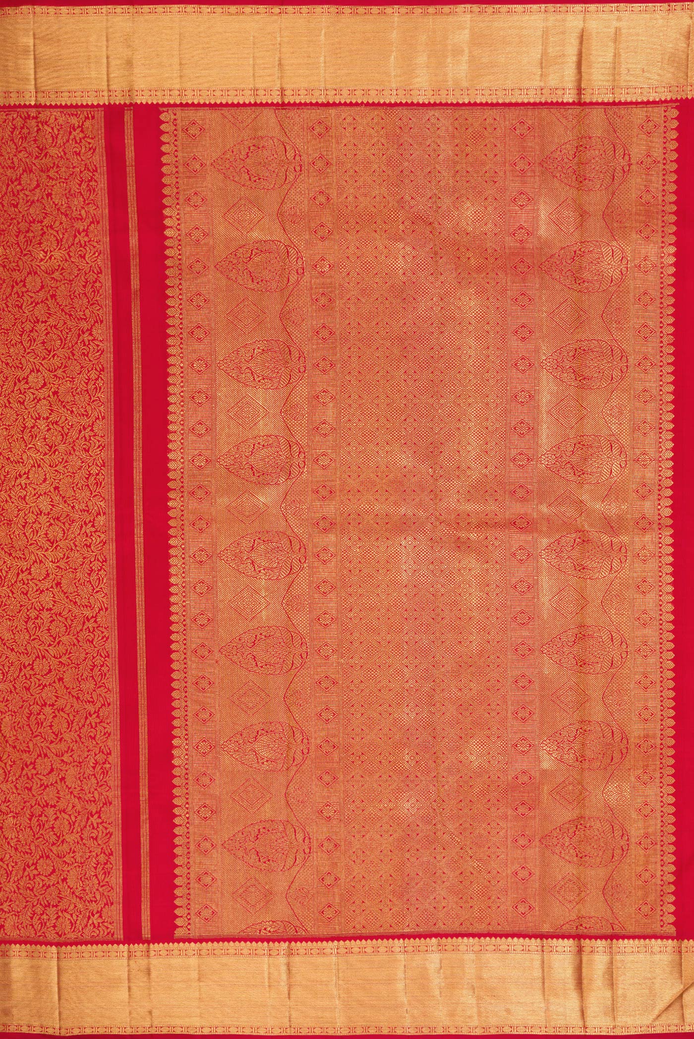 Dark Pink Kanchipuram Silk Saree - Image 7