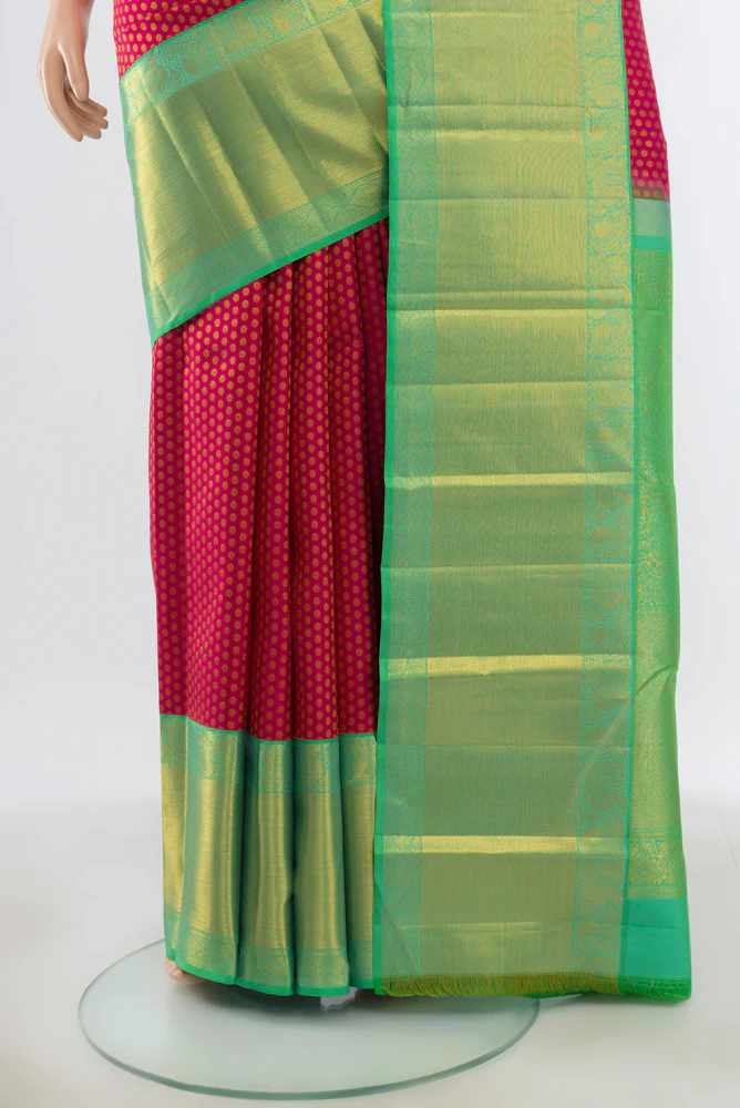 Pink Kanjivaram Silk Saree - Image 3