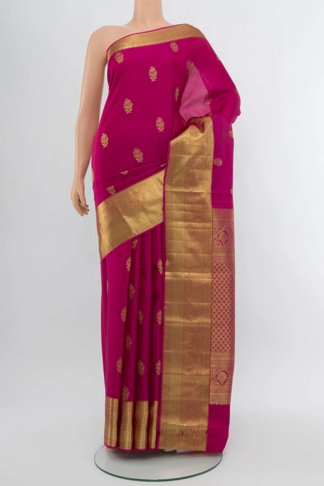 Rani Pink Kanjivaram Silk Saree