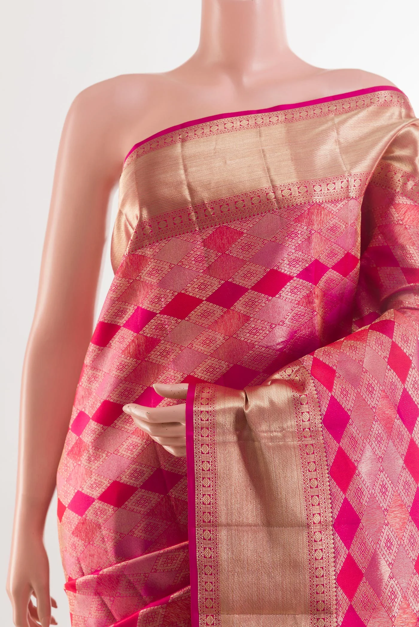 Pink Kanjivaram Silk Saree - Image 2