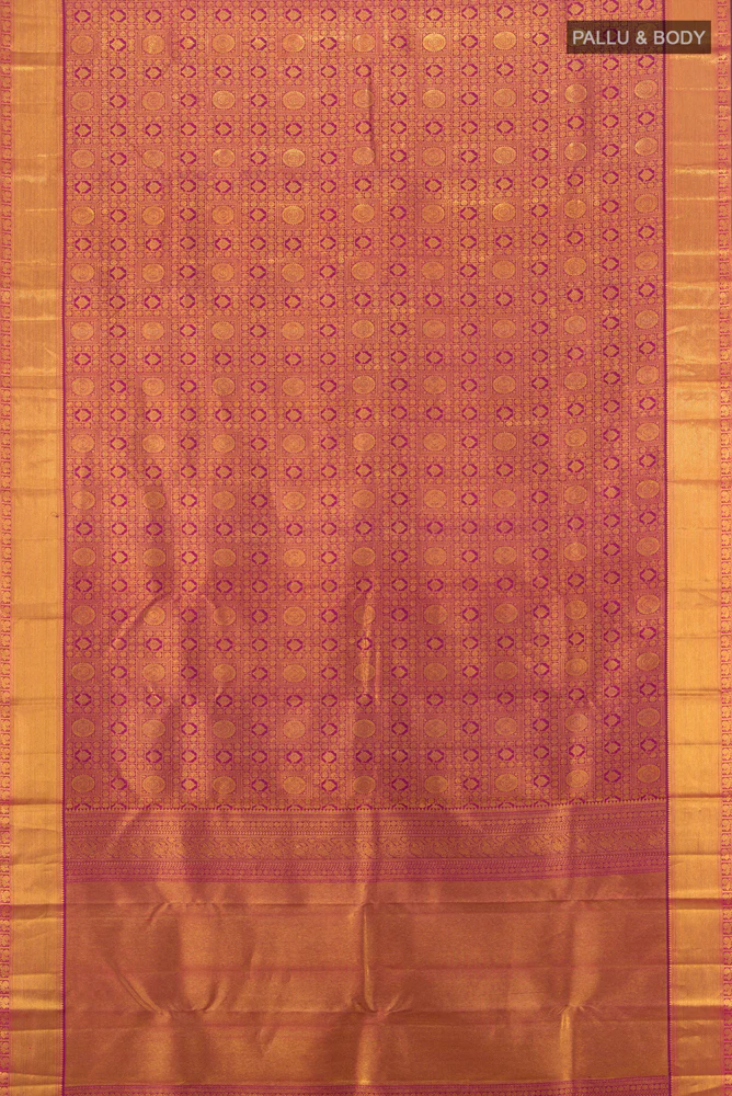 Magenta Kanjivaram Silk Saree - Image 5