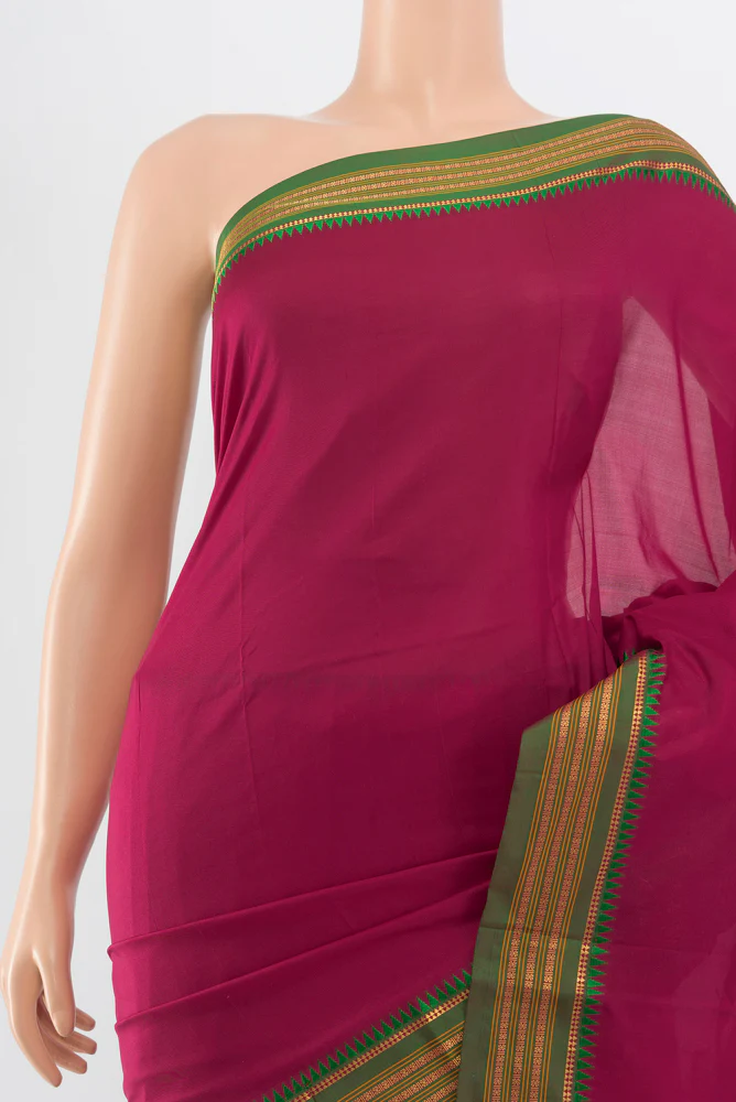 Pink Narayanpet Silk Saree - Image 2