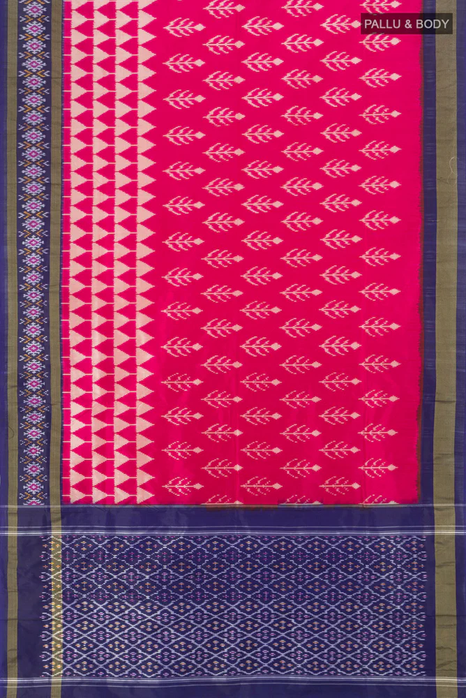 Pink Pochampally Silk Saree - Image 5