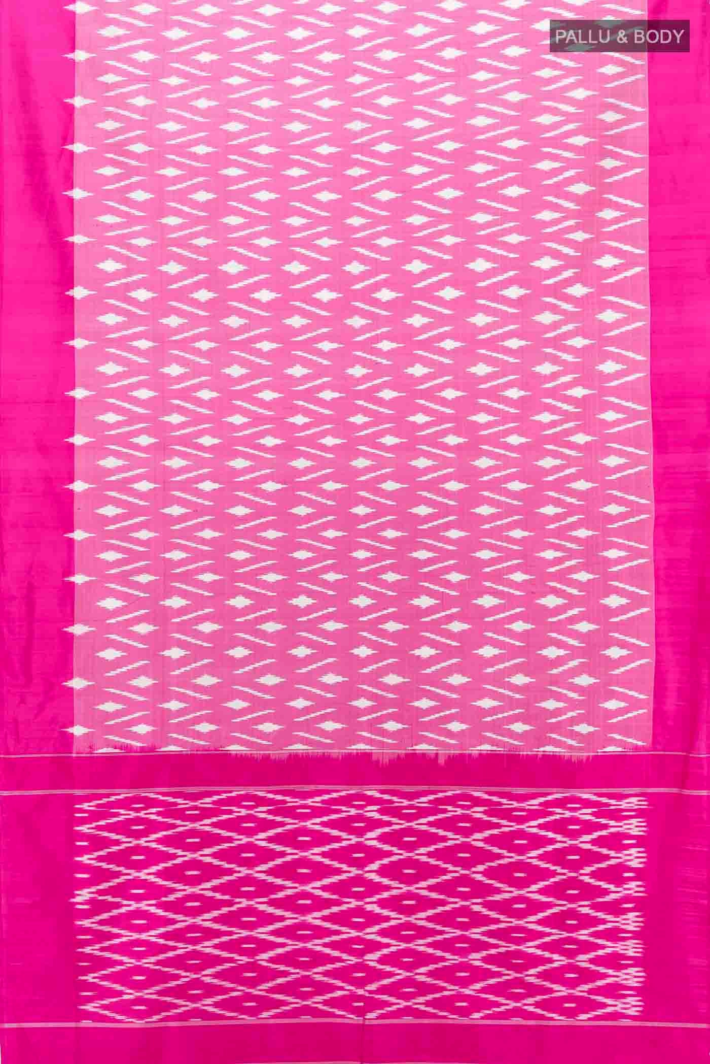 Pink Pochampally Silk Saree - Image 4