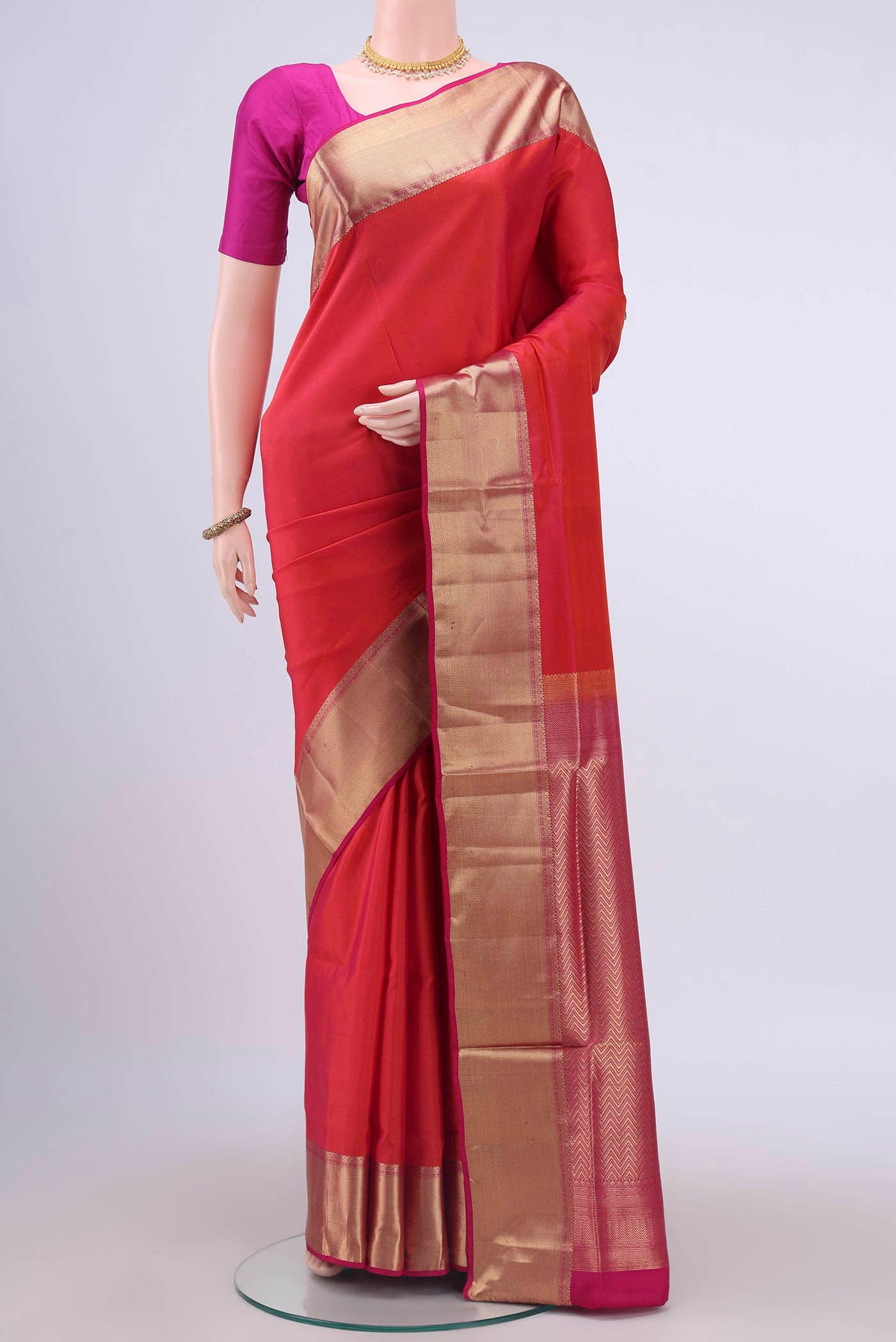Dark Pink Soft Silk Saree