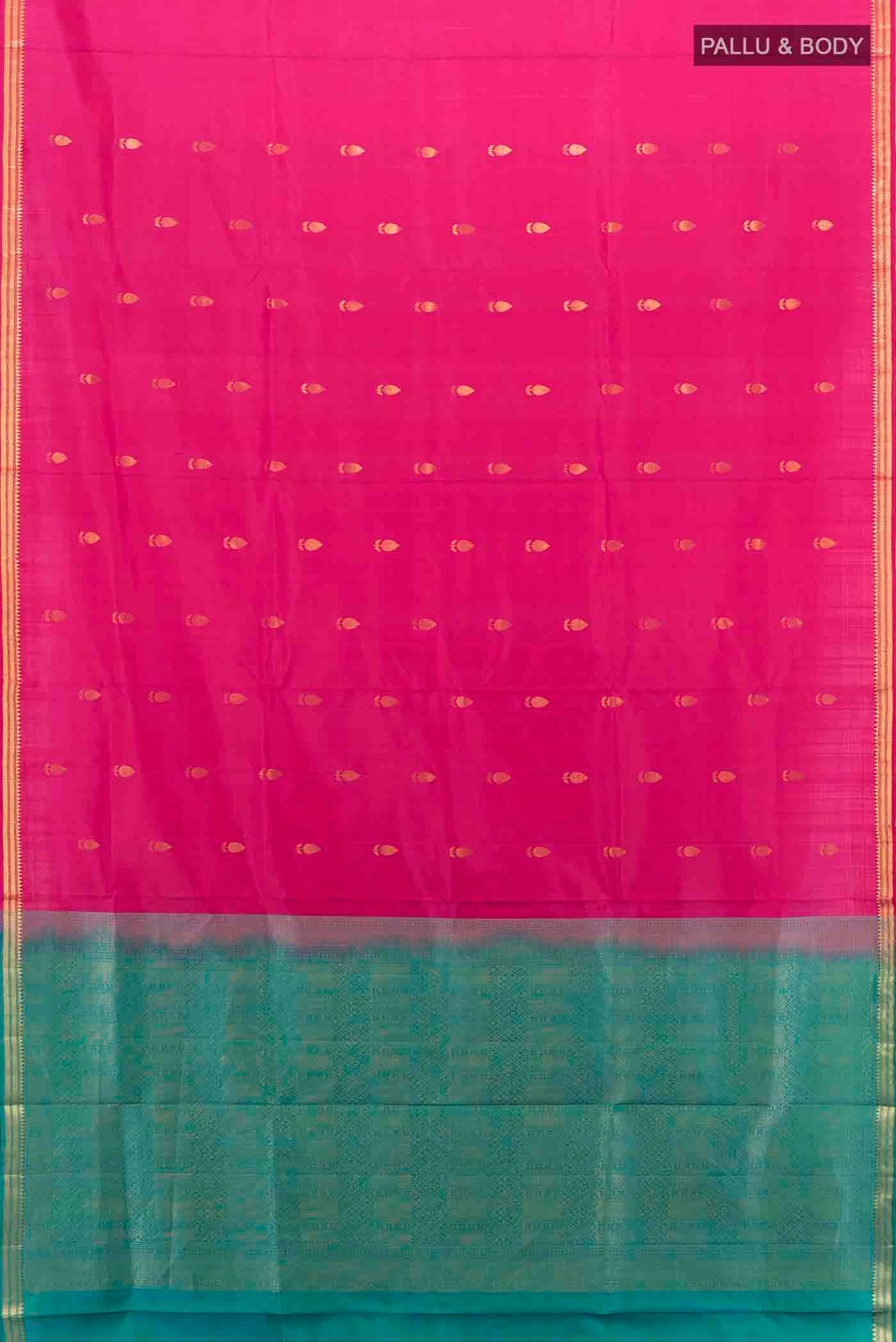 Dark Pink Soft Silk Saree - Image 5