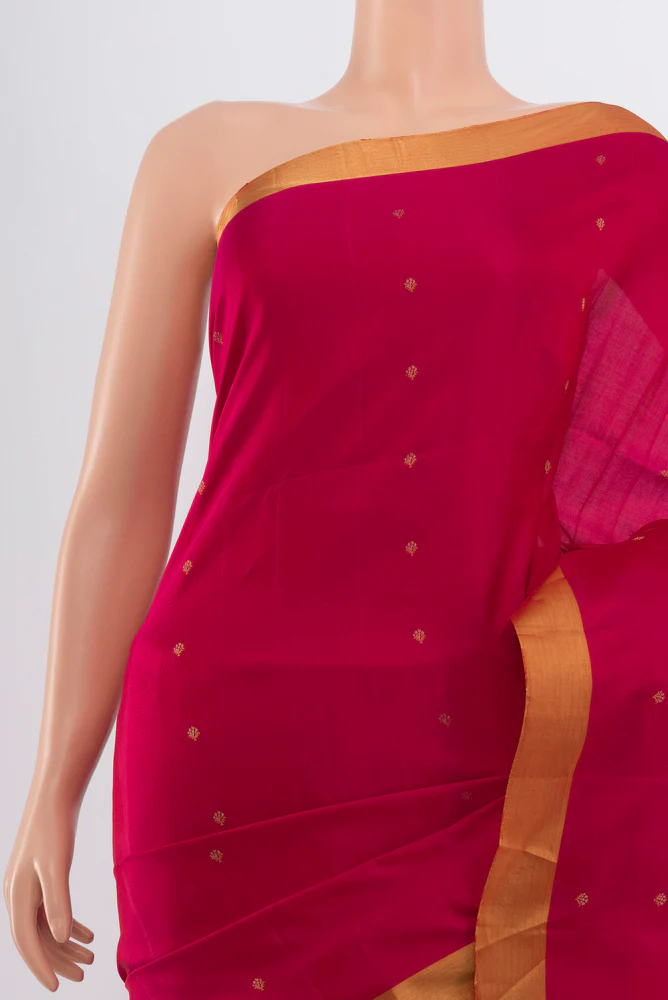 Pink Soft Silk Saree - Image 2