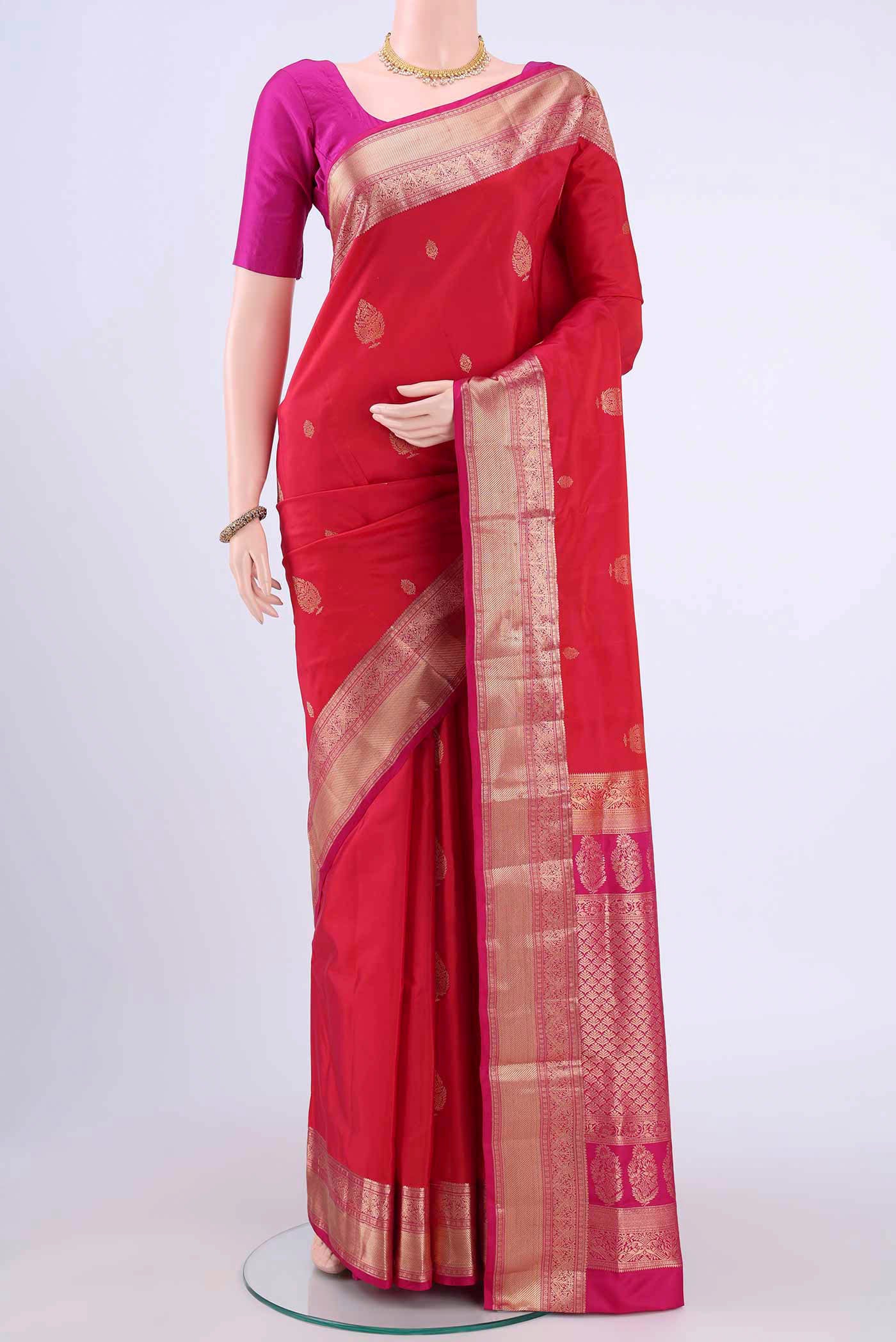 Dark Pink Soft Silk Saree