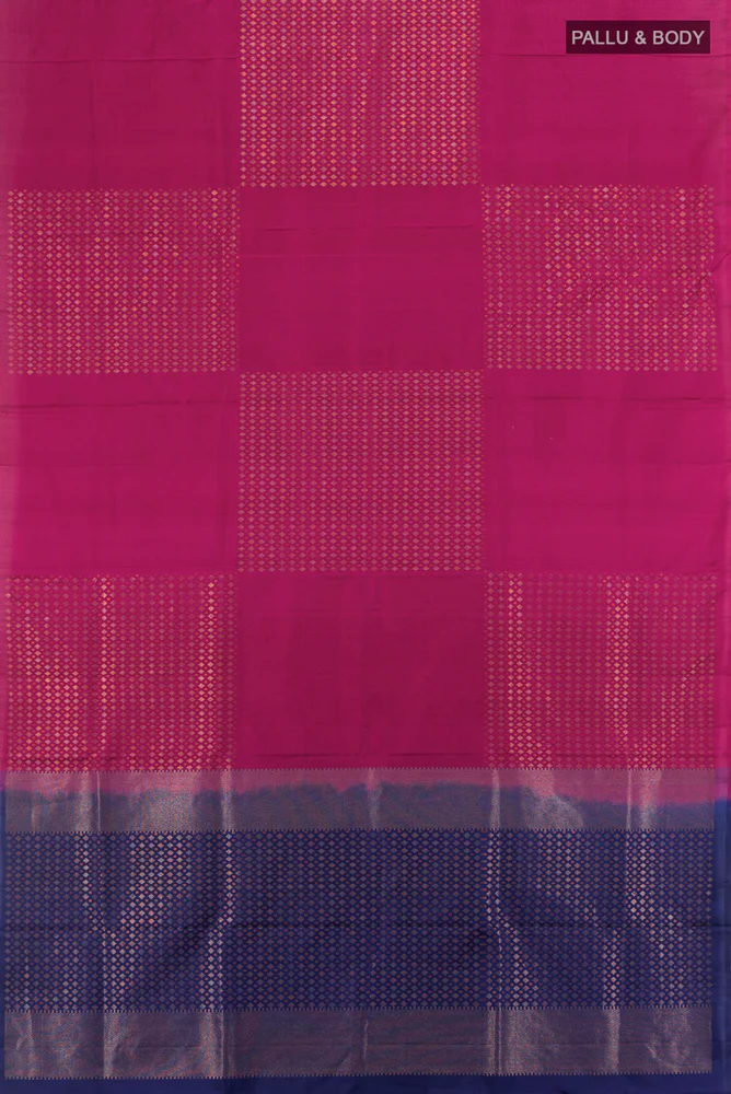 Dark Pink Soft Silk Saree - Image 5