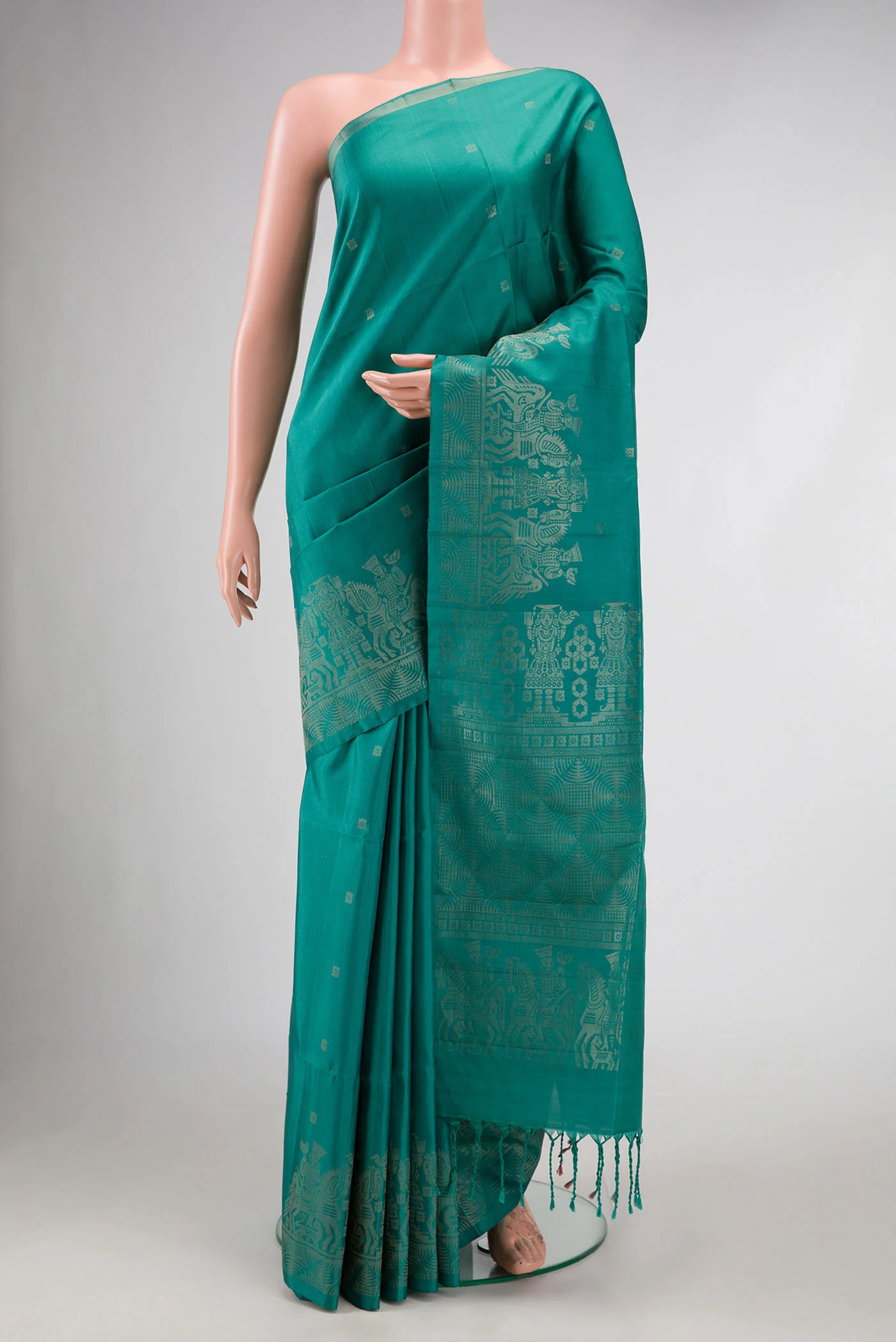 Teal Soft Silk Saree