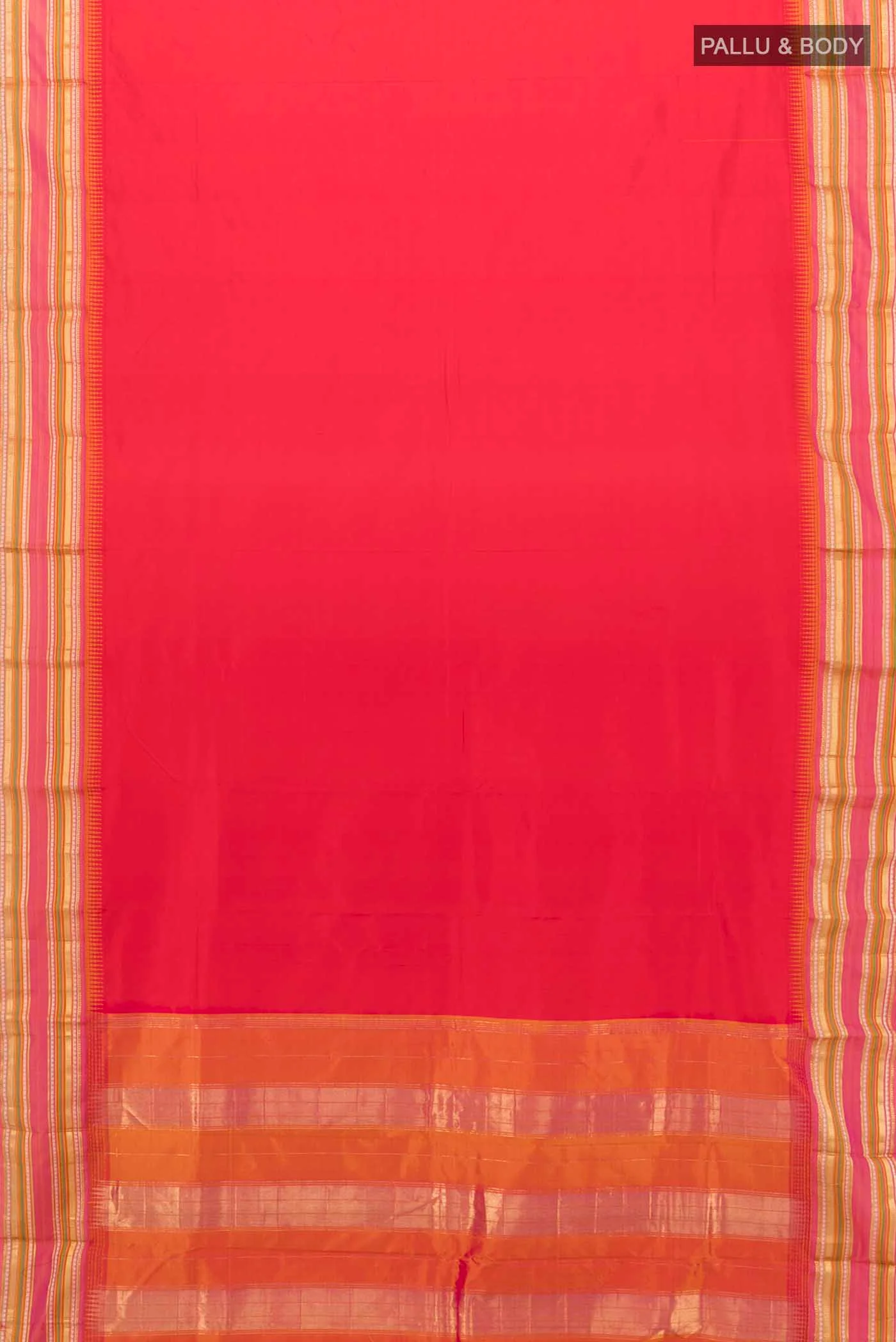 Deep Red Bangalore Silk - kadyal Saree - Image 5