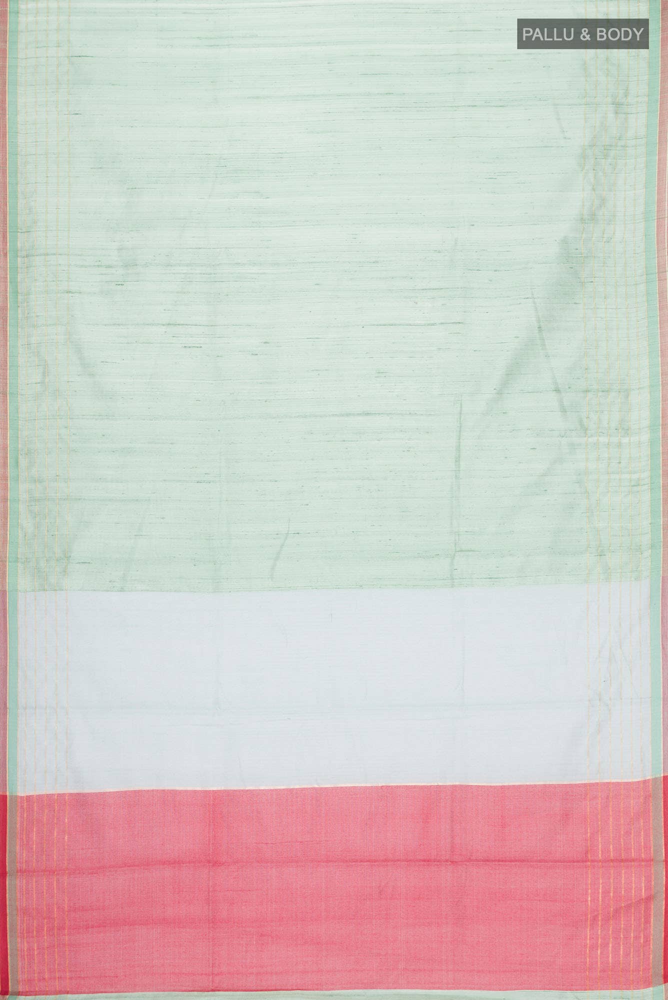 Erina-Mint Green Bhagalpuri Tussar Silk Saree - Image 5