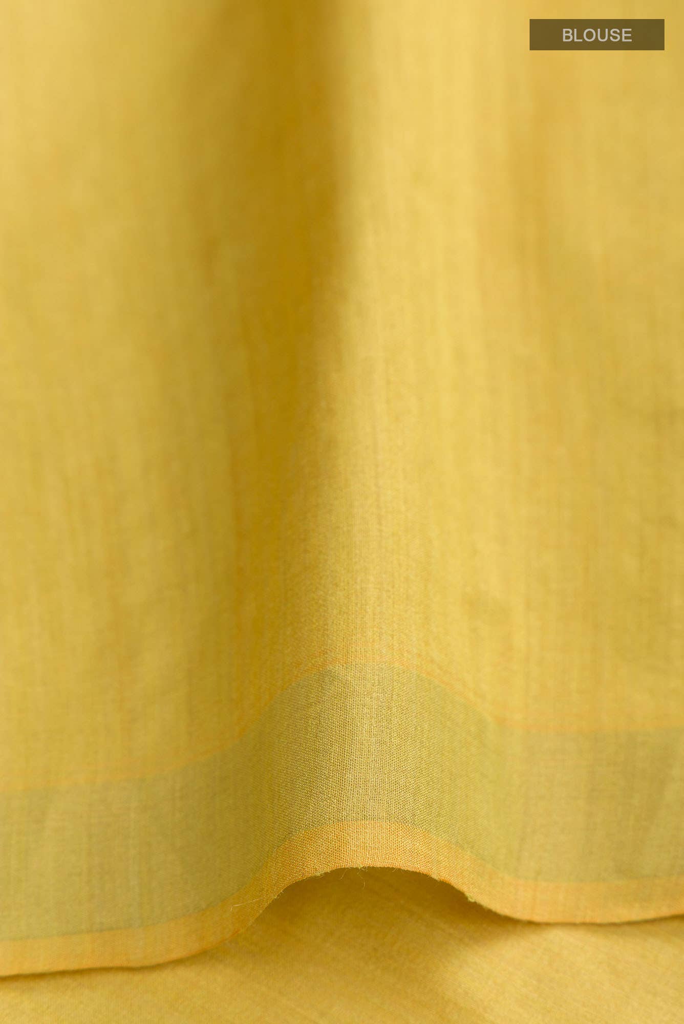 Forget Me Not-Yellow Bhagalpuri Tussar Silk Saree - Image 8