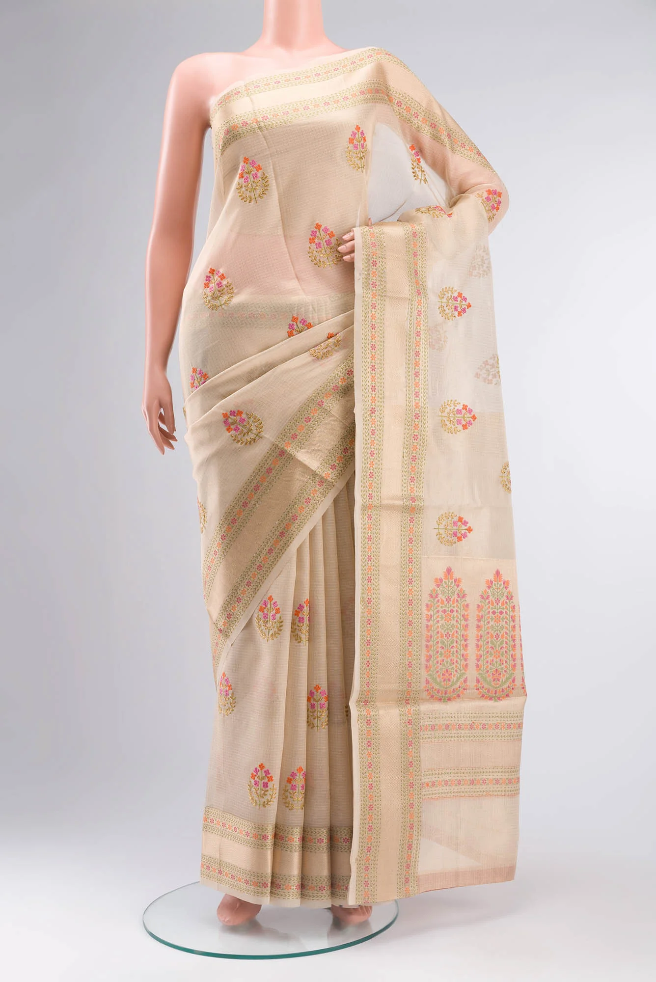 Gold Blended Kota Cotton Saree