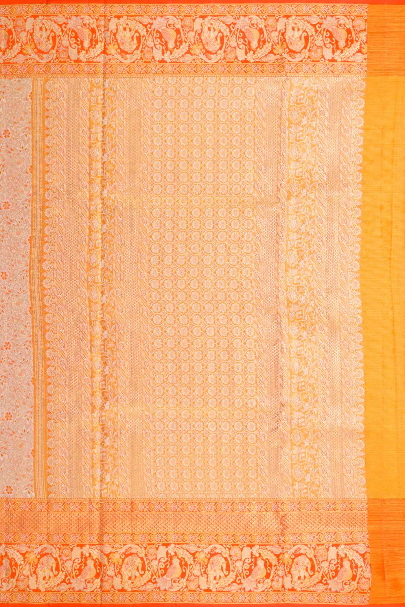 Gold Dual Tone Kanchipuram Silk Saree - Image 7