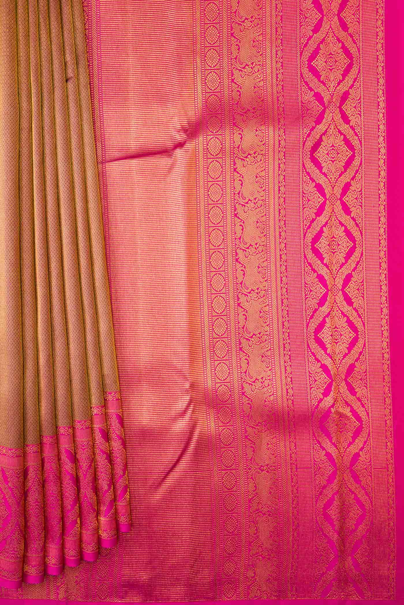 Maroon Kanjivaram Silk Saree - Image 4