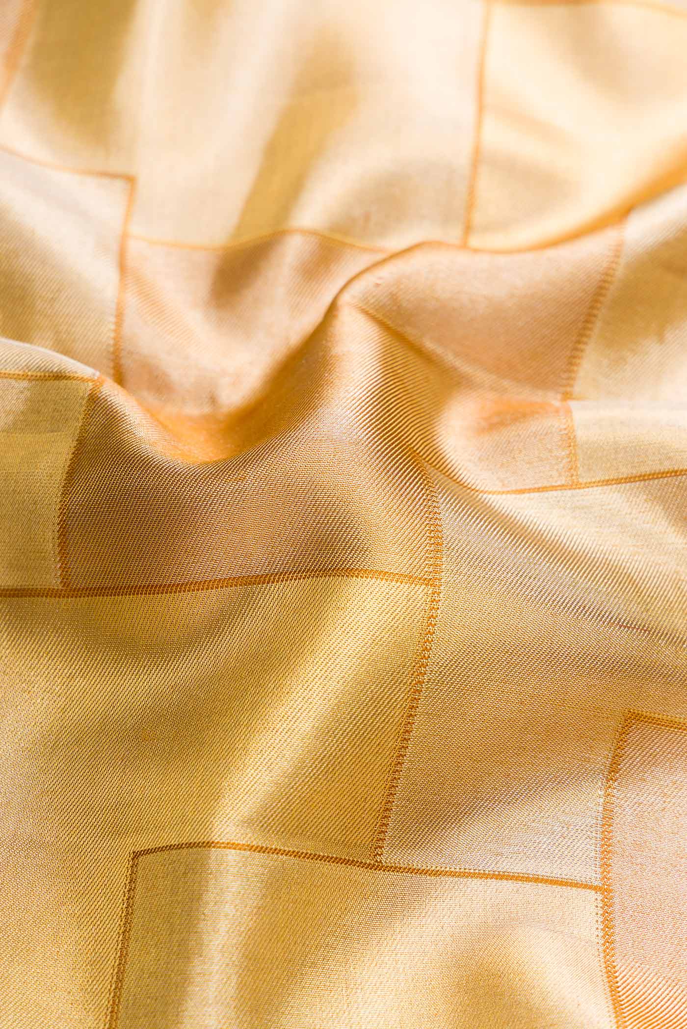 Gold Dual Tone Kanchipuram Silk Saree - Image 2
