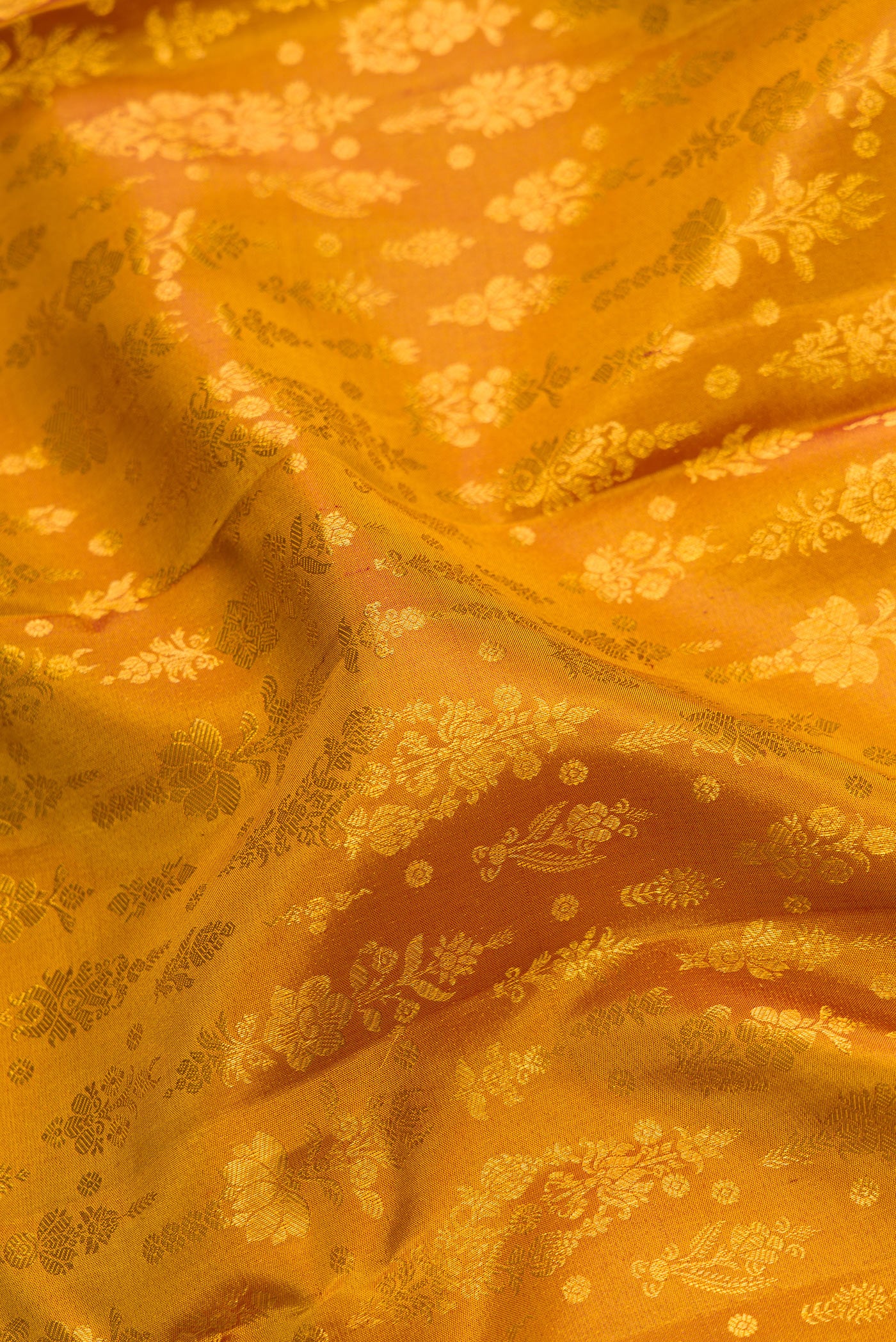 Mustard Kanchipuram Silk Saree - Image 2