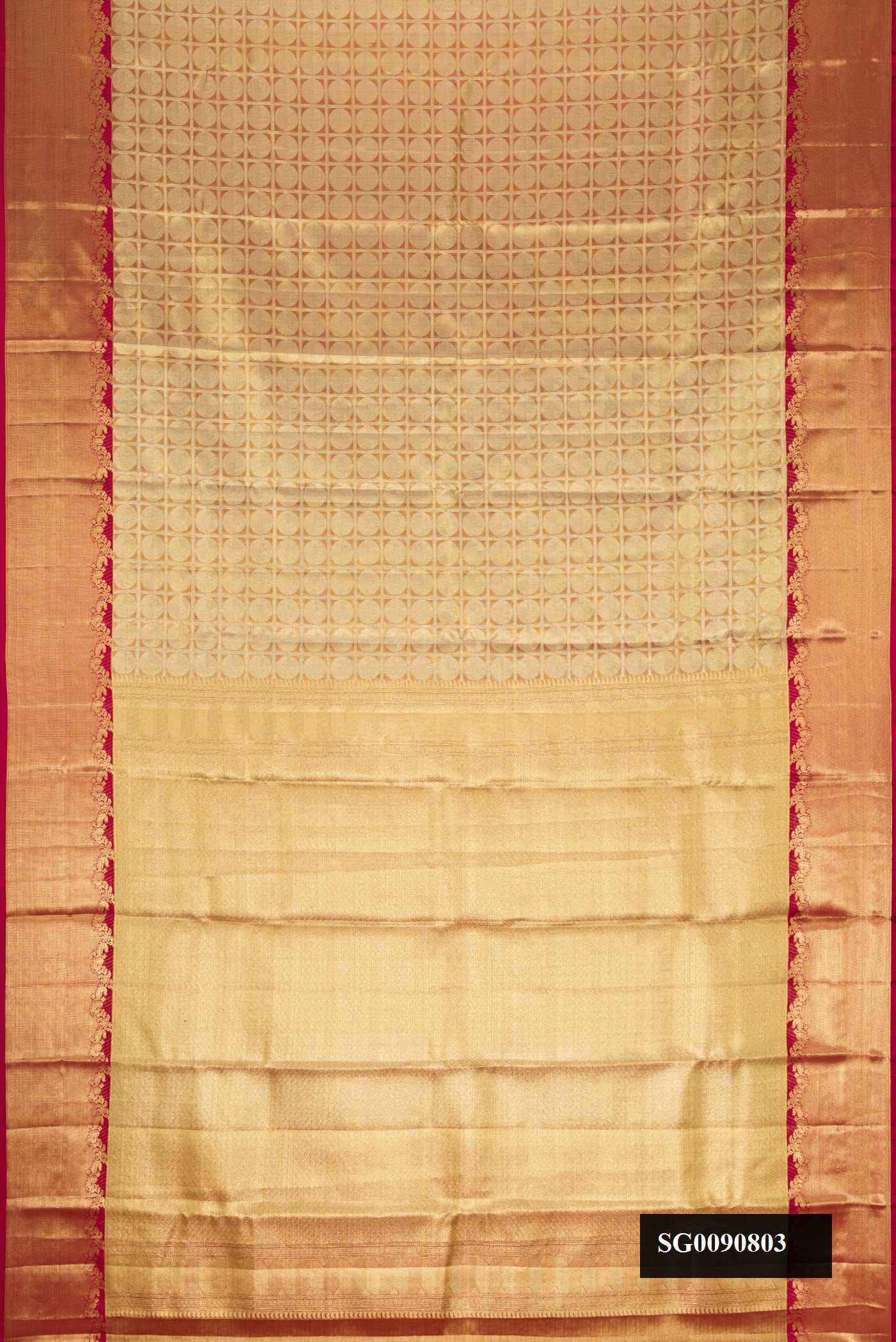 Gold Dual Tone Kanchipuram Tissue Silk Saree