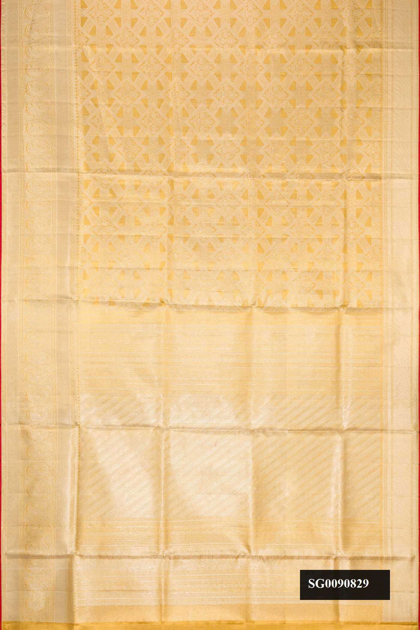 Gold Dual Tone Kanchipuram Tissue Silk Saree