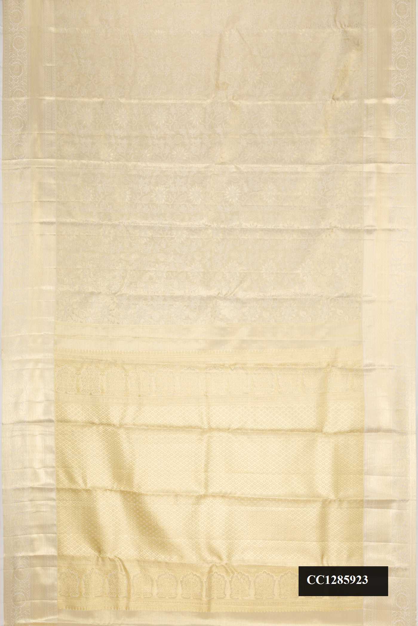 Gold Dual Tone Kanchipuram Tissue Silk Saree