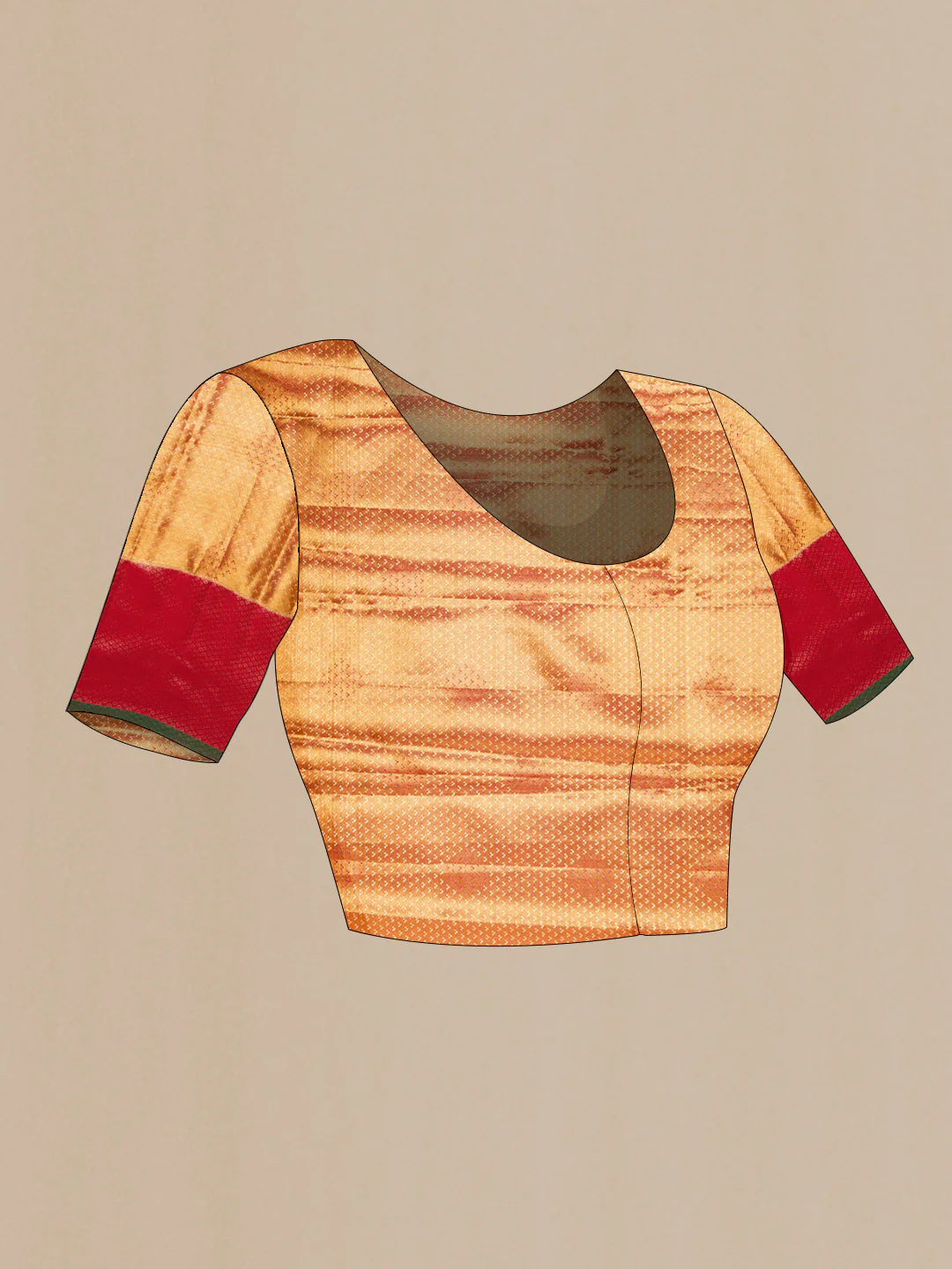 Gold Kanjivaram Tissue Silk Saree - Image 5